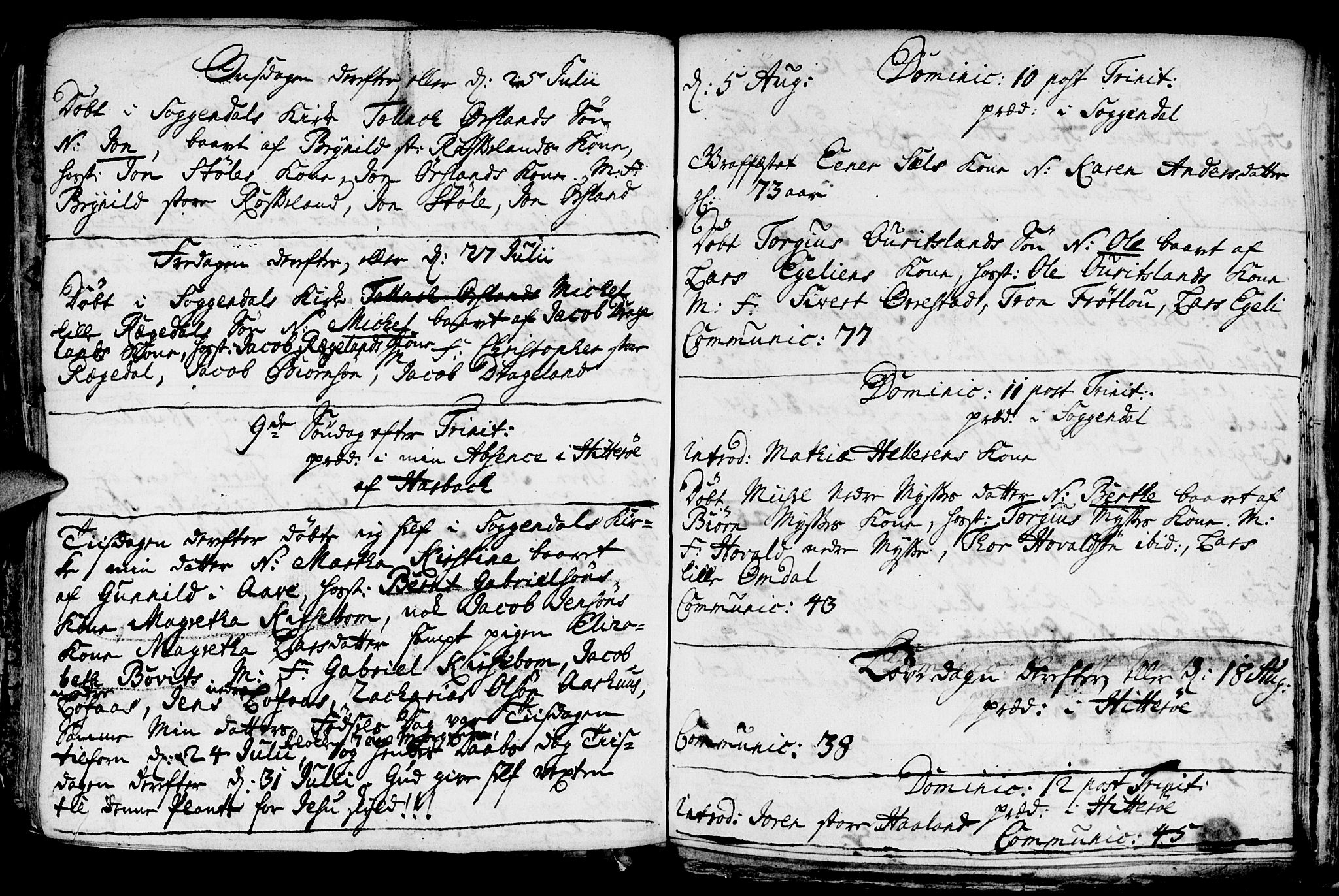 Sokndal sokneprestkontor, AV/SAST-A-101808: Parish register (official) no. A 1, 1729-1740