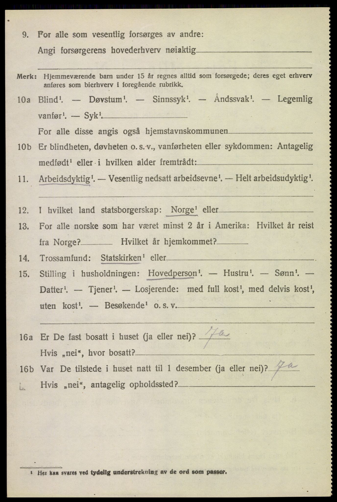 SAH, 1920 census for Stange, 1920, p. 3810