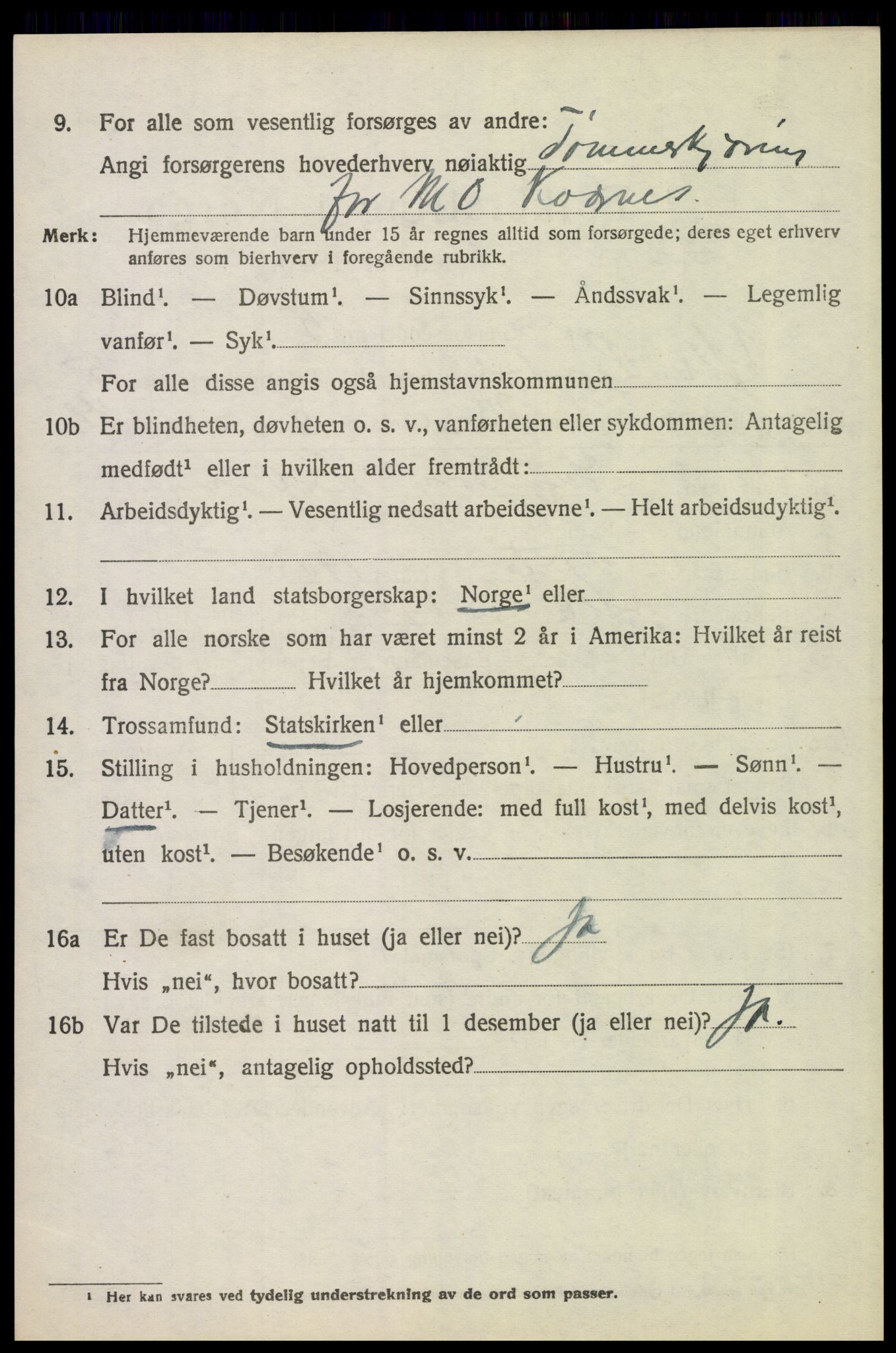 SAH, 1920 census for Ytre Rendal, 1920, p. 2904