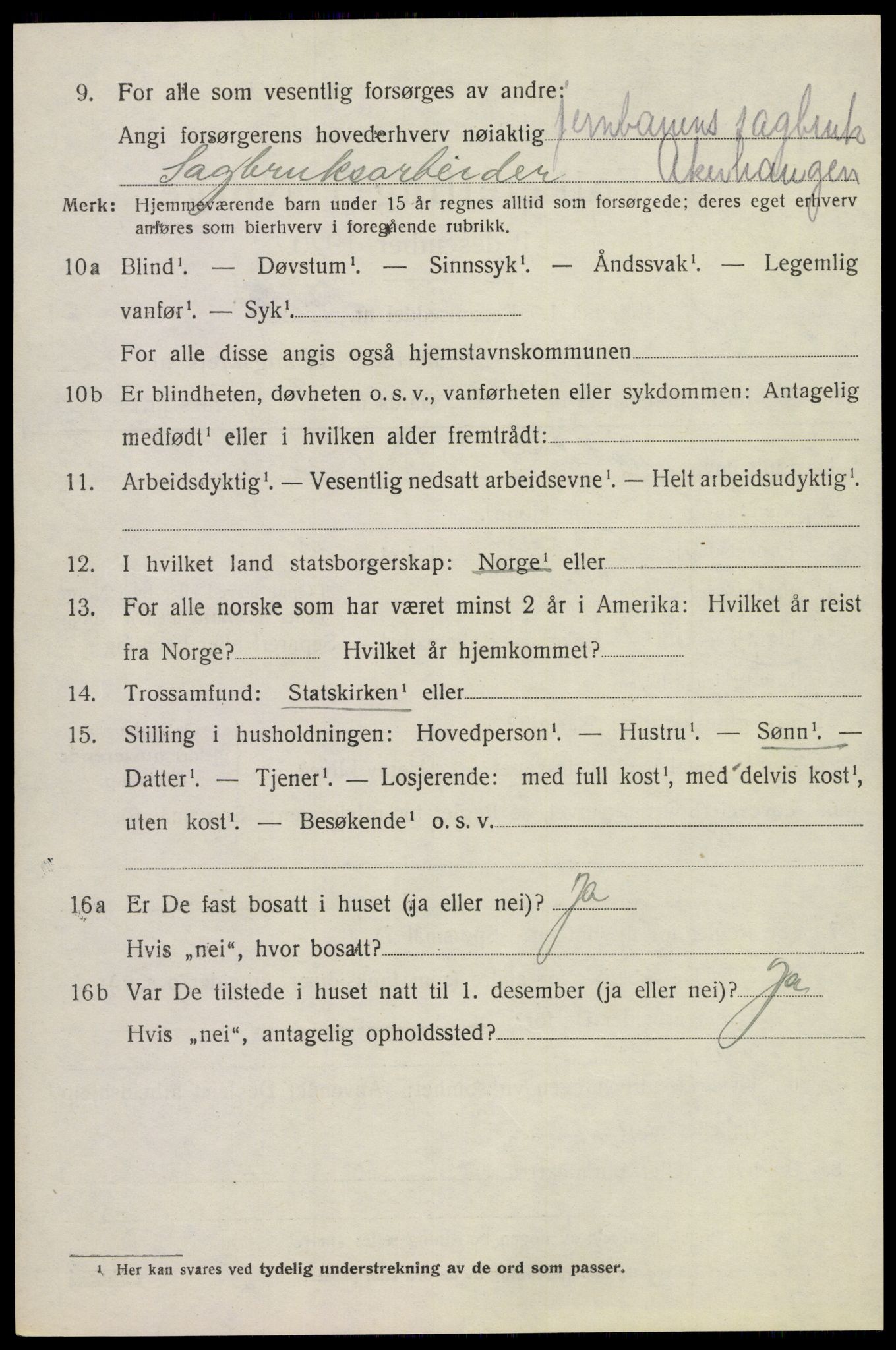 SAKO, 1920 census for Holla, 1920, p. 2120