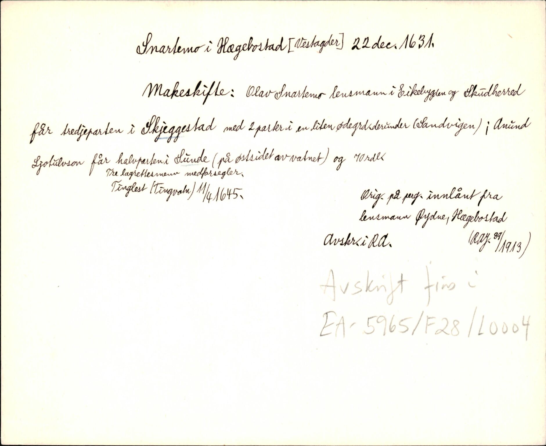 Riksarkivets diplomsamling, AV/RA-EA-5965/F35/F35d/L0003: Innlånte diplomer, seddelregister, 1621-1642, p. 349