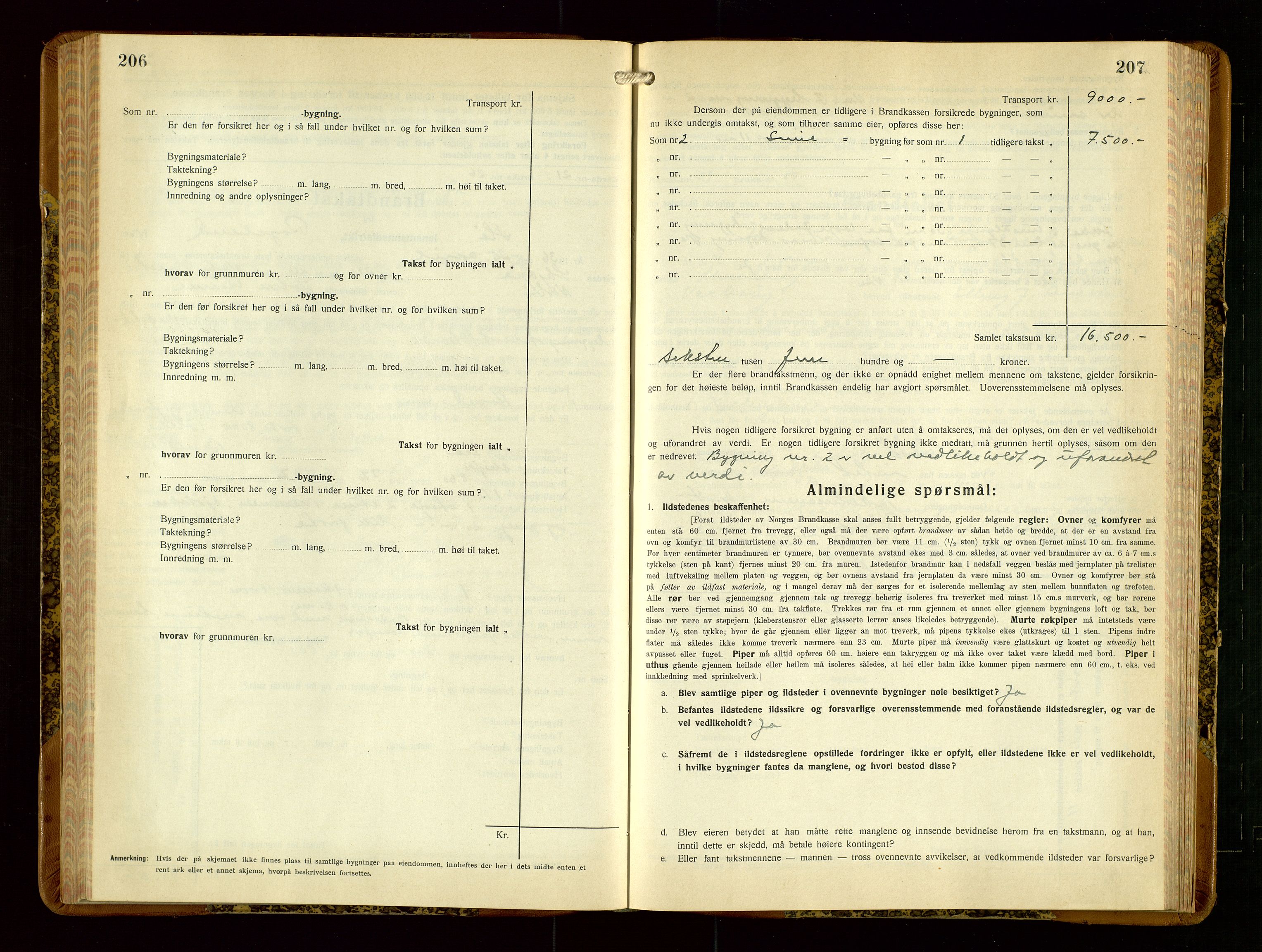 Hå lensmannskontor, AV/SAST-A-100456/Goa/L0006: Takstprotokoll (skjema), 1932-1938, p. 206-207