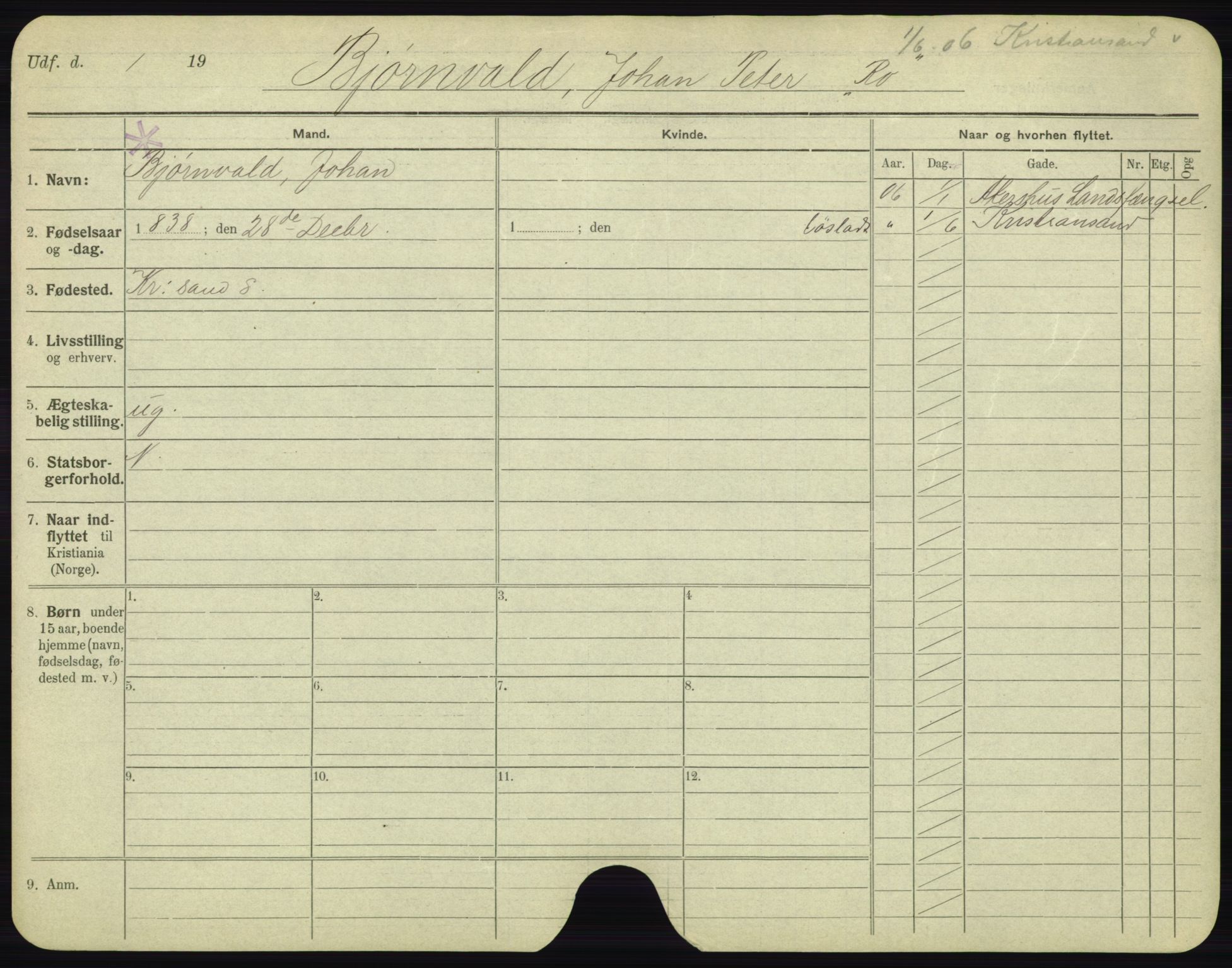 Oslo folkeregister, Registerkort, AV/SAO-A-11715/F/Fa/Fac/L0002: Menn, 1906-1914, p. 54a