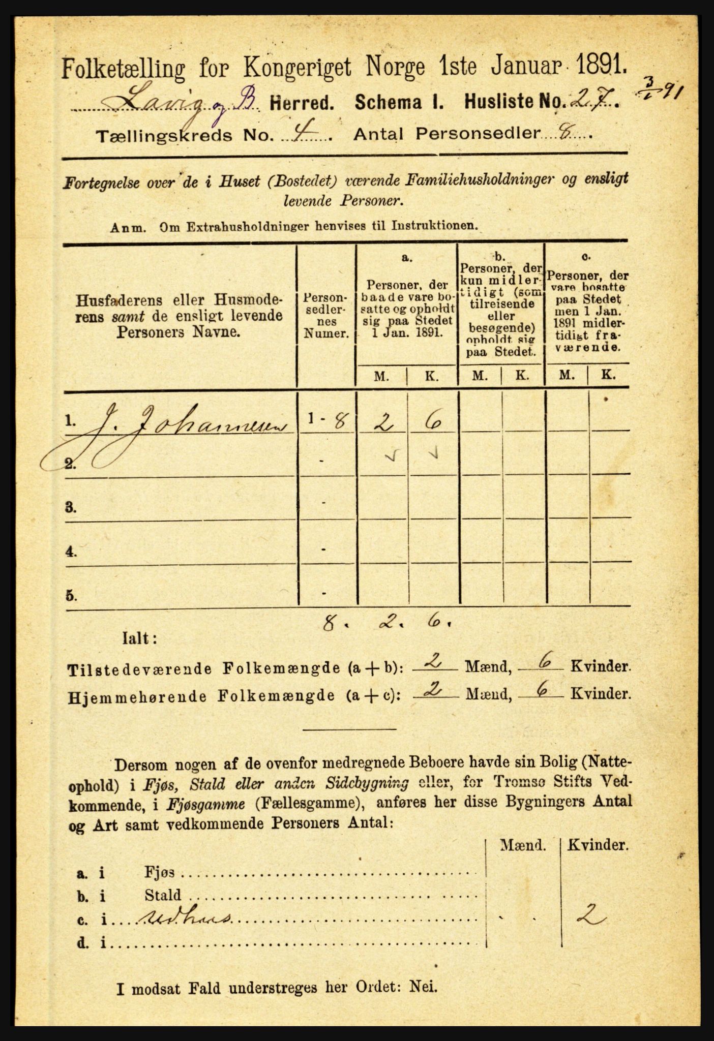 RA, 1891 census for 1415 Lavik og Brekke, 1891, p. 781