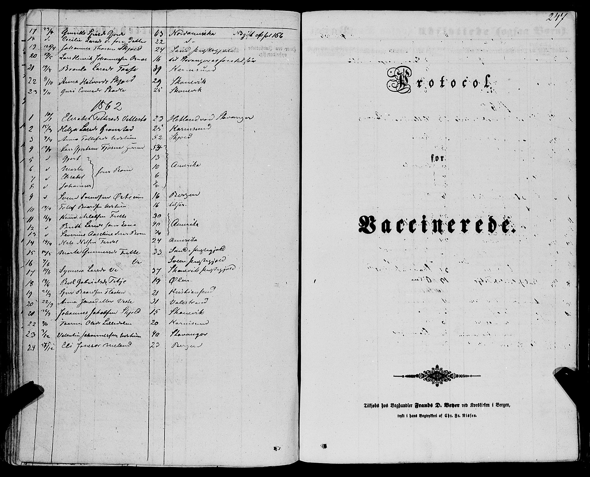 Etne sokneprestembete, SAB/A-75001/H/Haa: Parish register (official) no. A 8, 1848-1862, p. 247