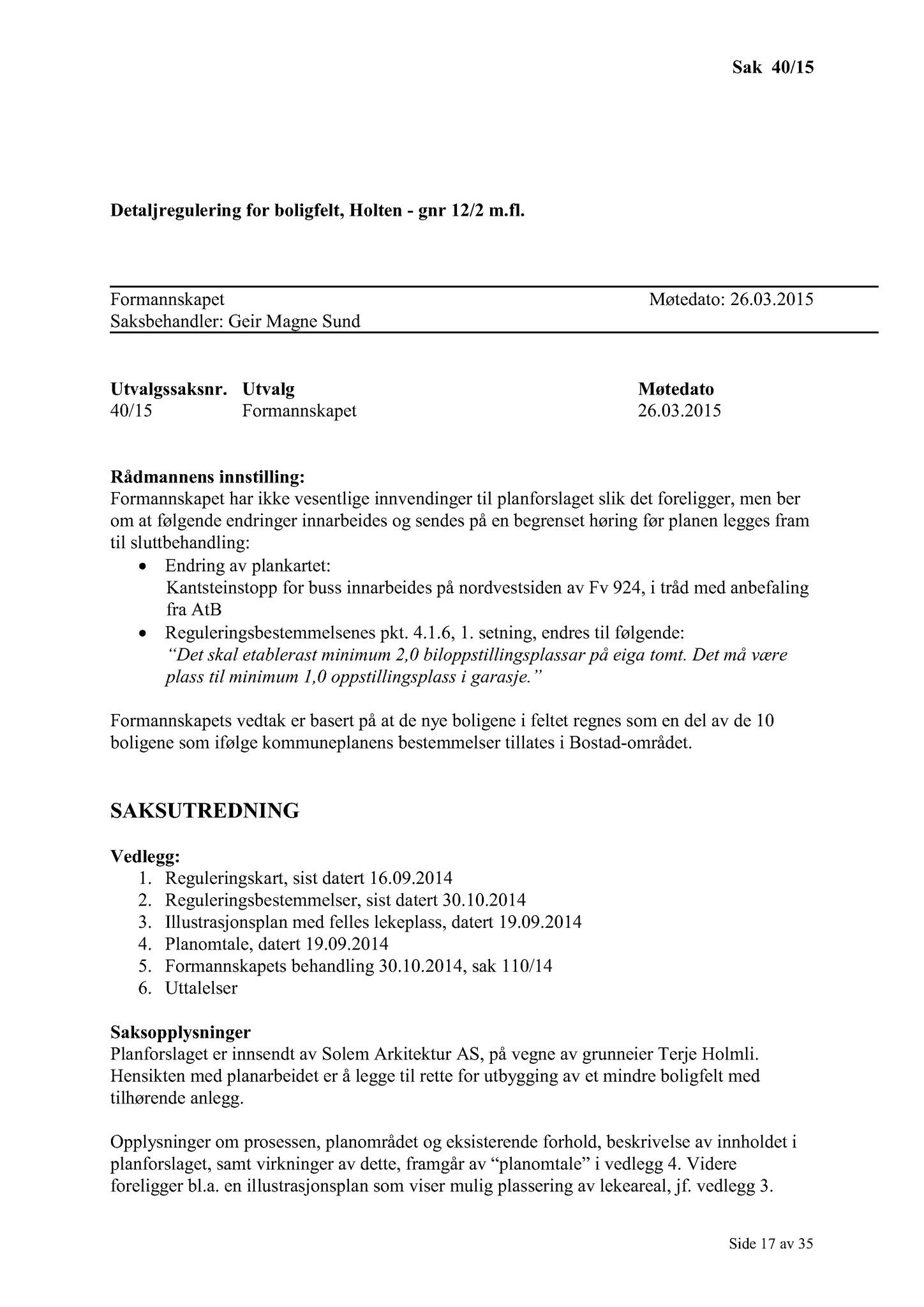 Klæbu Kommune, TRKO/KK/02-FS/L008: Formannsskapet - Møtedokumenter, 2015, p. 1037