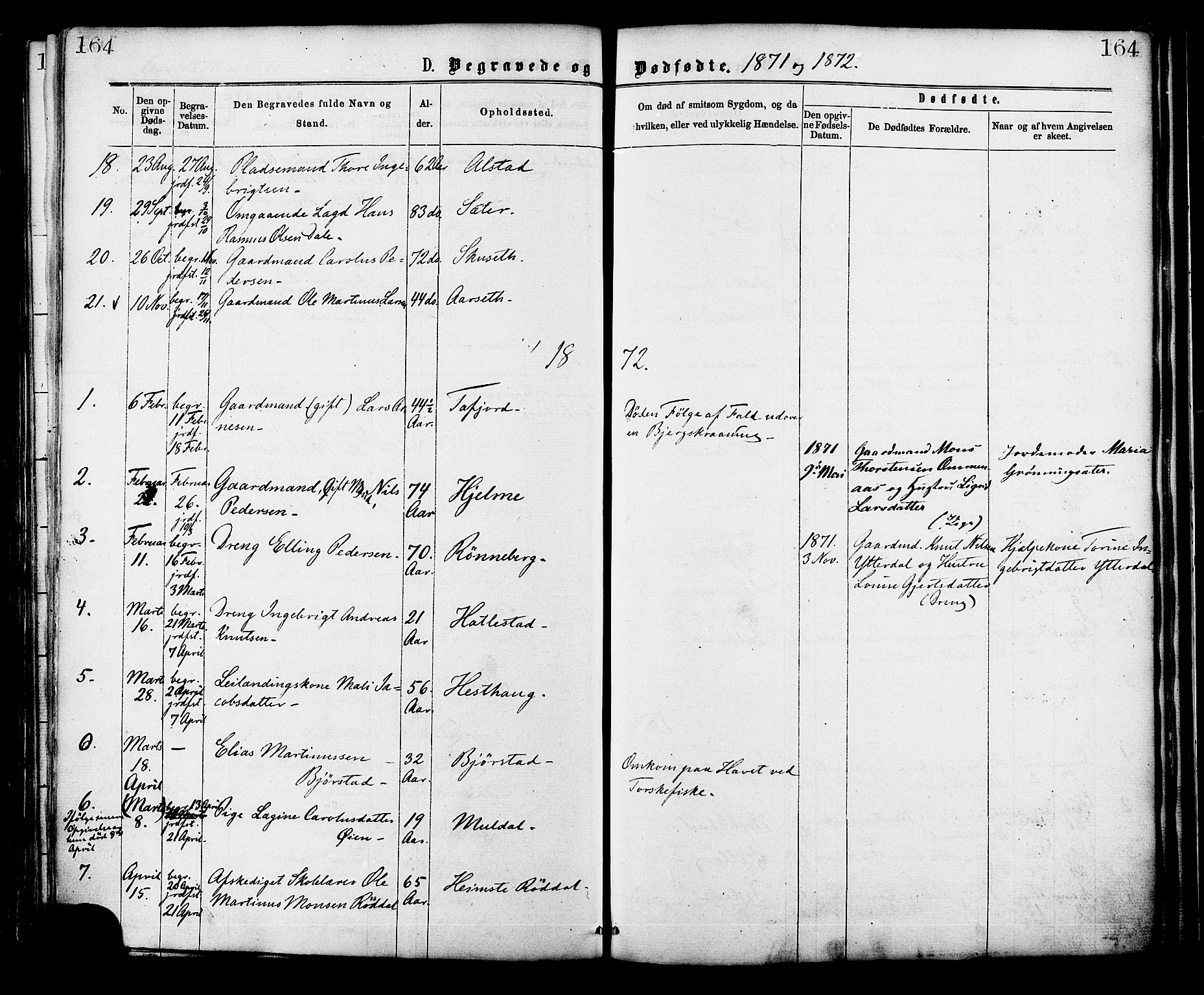 Ministerialprotokoller, klokkerbøker og fødselsregistre - Møre og Romsdal, AV/SAT-A-1454/519/L0254: Parish register (official) no. 519A13, 1868-1883, p. 164