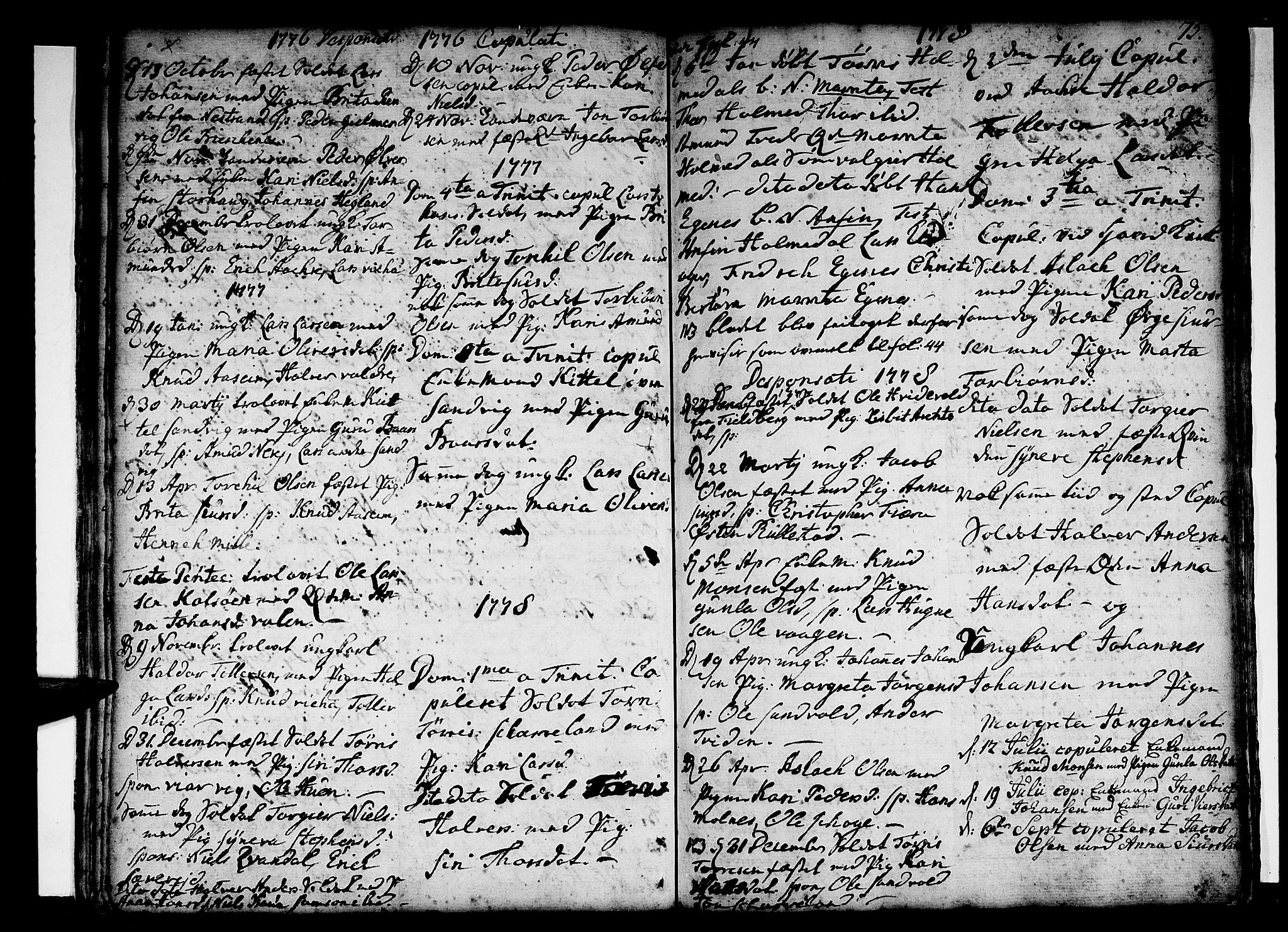 Skånevik sokneprestembete, AV/SAB-A-77801/H/Haa: Parish register (official) no. A 1, 1745-1789, p. 75