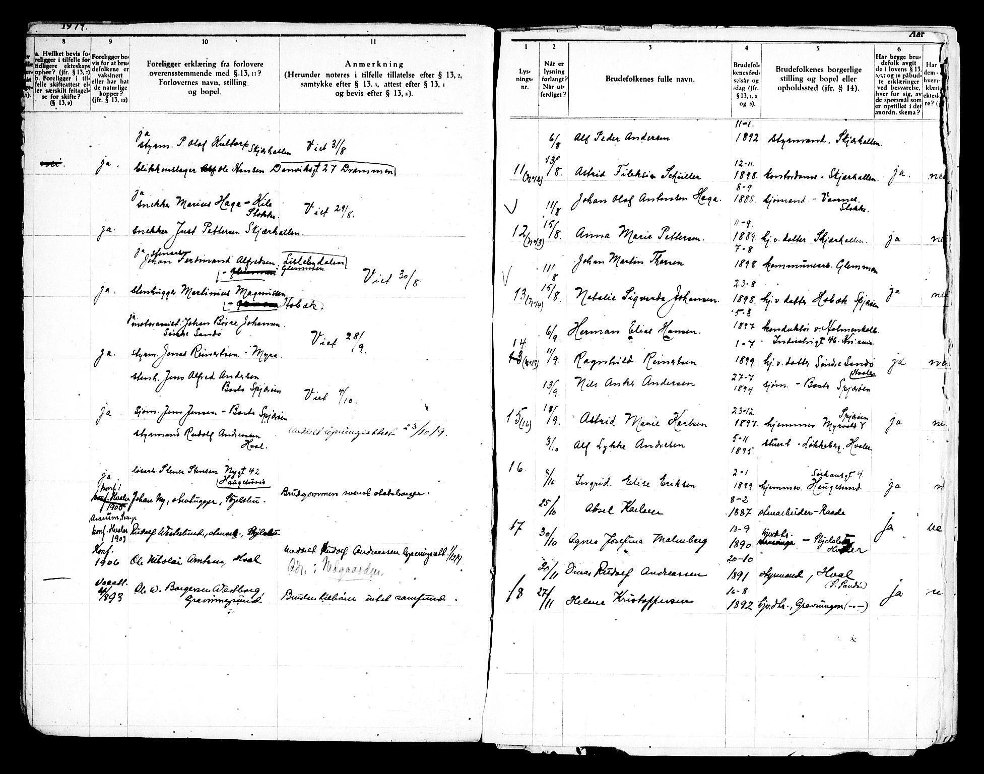 Hvaler prestekontor Kirkebøker, AV/SAO-A-2001/H/Ha/L0002: Banns register no. I 2, 1919-1968