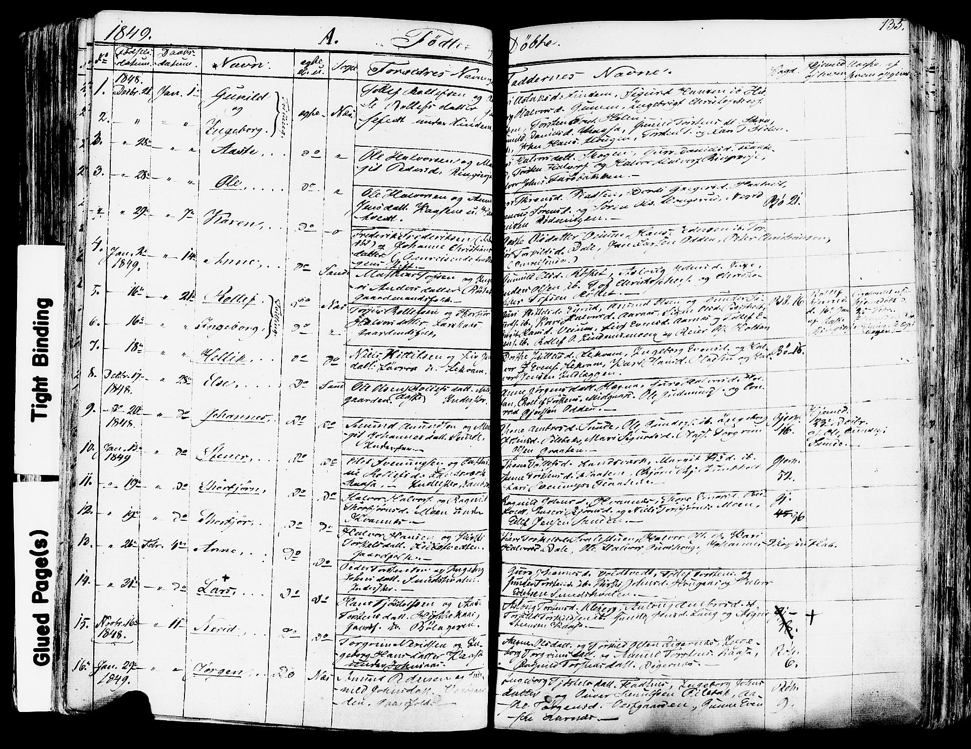 Sauherad kirkebøker, AV/SAKO-A-298/F/Fa/L0006: Parish register (official) no. I 6, 1827-1850, p. 135