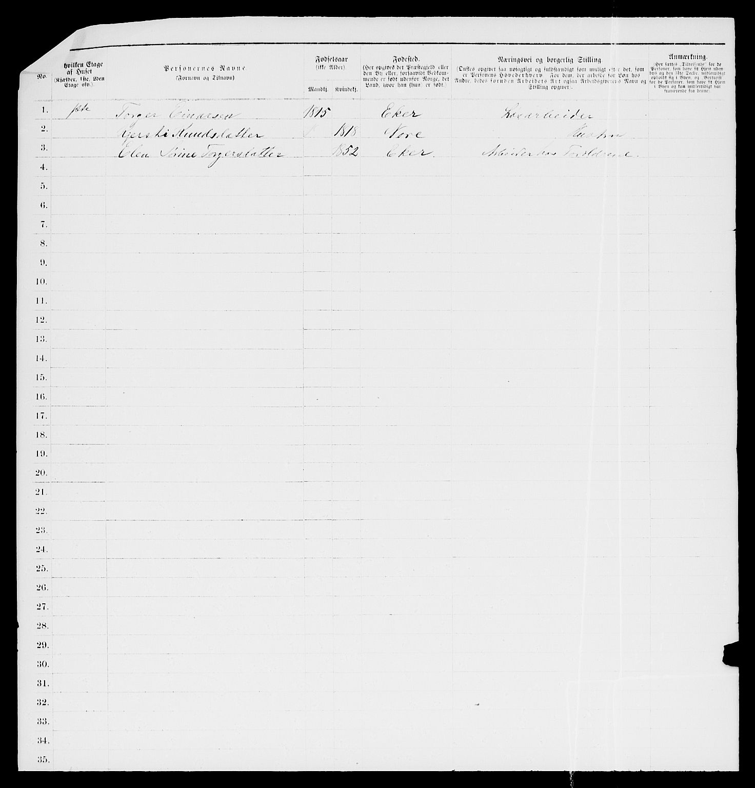 SAKO, 1885 census for 0604 Kongsberg, 1885, p. 897