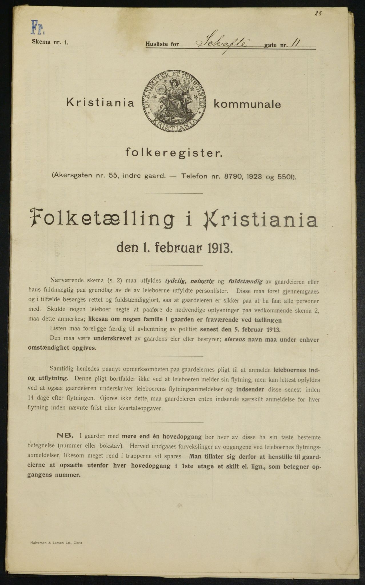 OBA, Municipal Census 1913 for Kristiania, 1913, p. 89367