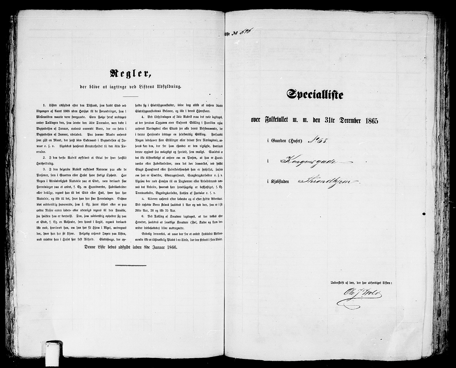 RA, 1865 census for Trondheim, 1865, p. 1441