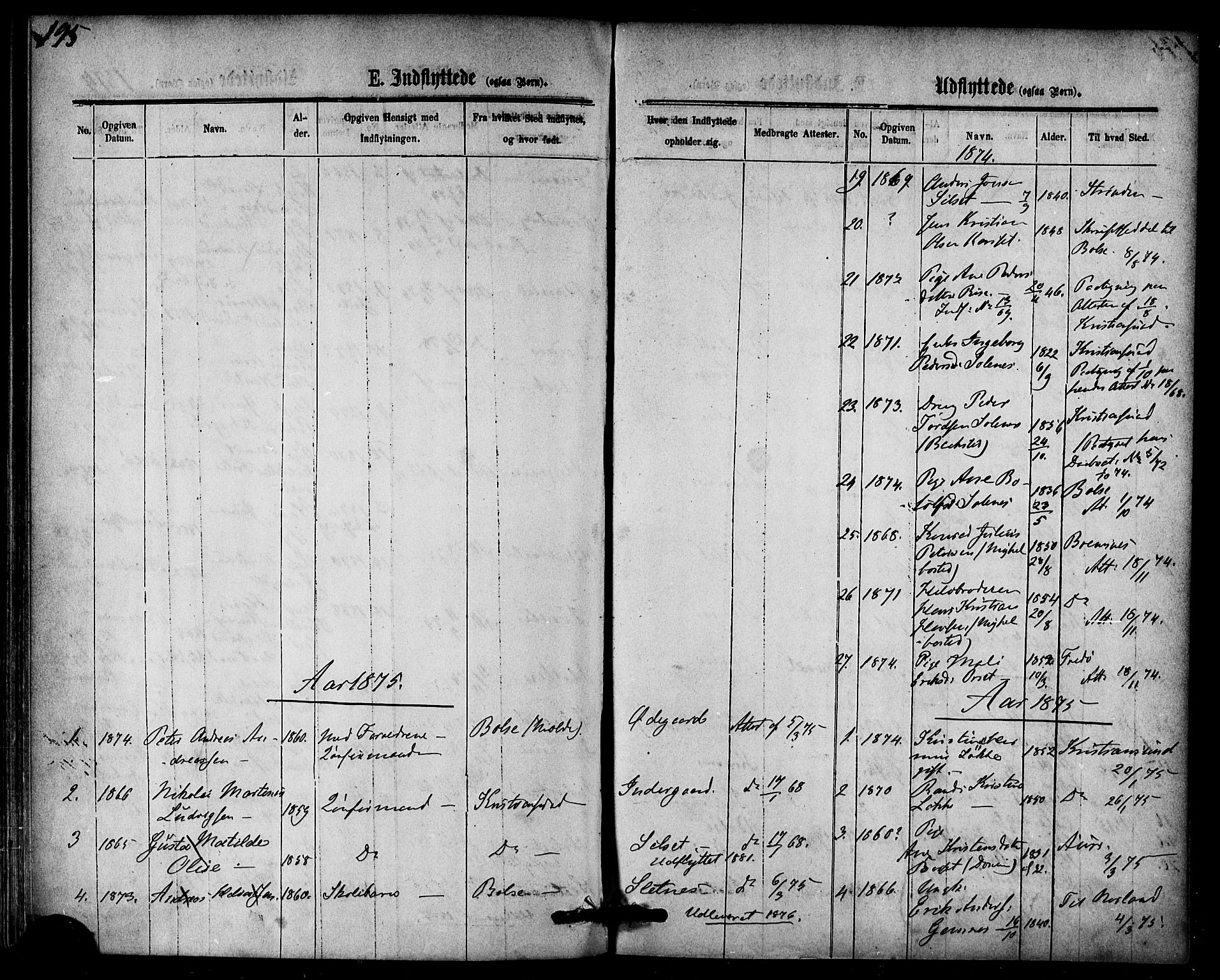 Ministerialprotokoller, klokkerbøker og fødselsregistre - Møre og Romsdal, SAT/A-1454/584/L0966: Parish register (official) no. 584A06, 1869-1878, p. 195