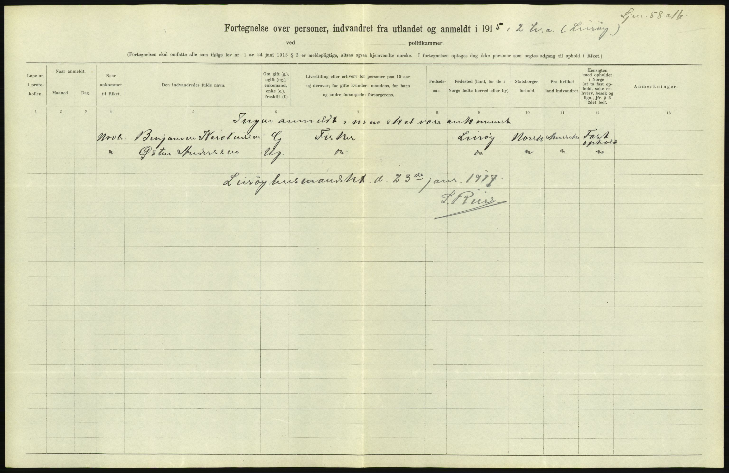 Statistisk sentralbyrå, Sosioøkonomiske emner, Folketellinger, boliger og boforhold, AV/RA-S-2231/F/Fa/L0001: Innvandring. Navn/fylkesvis, 1915, p. 542