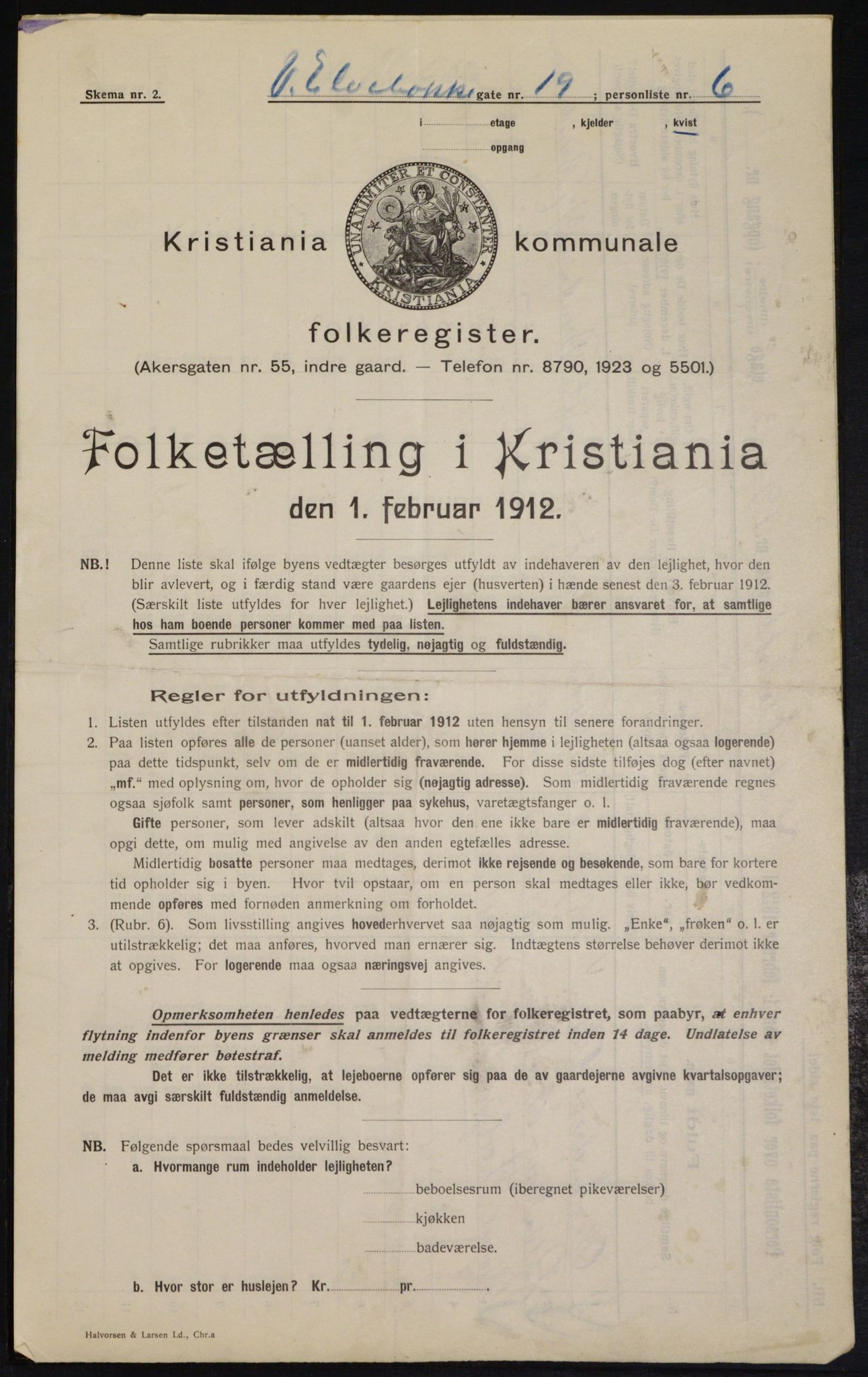 OBA, Municipal Census 1912 for Kristiania, 1912, p. 122510