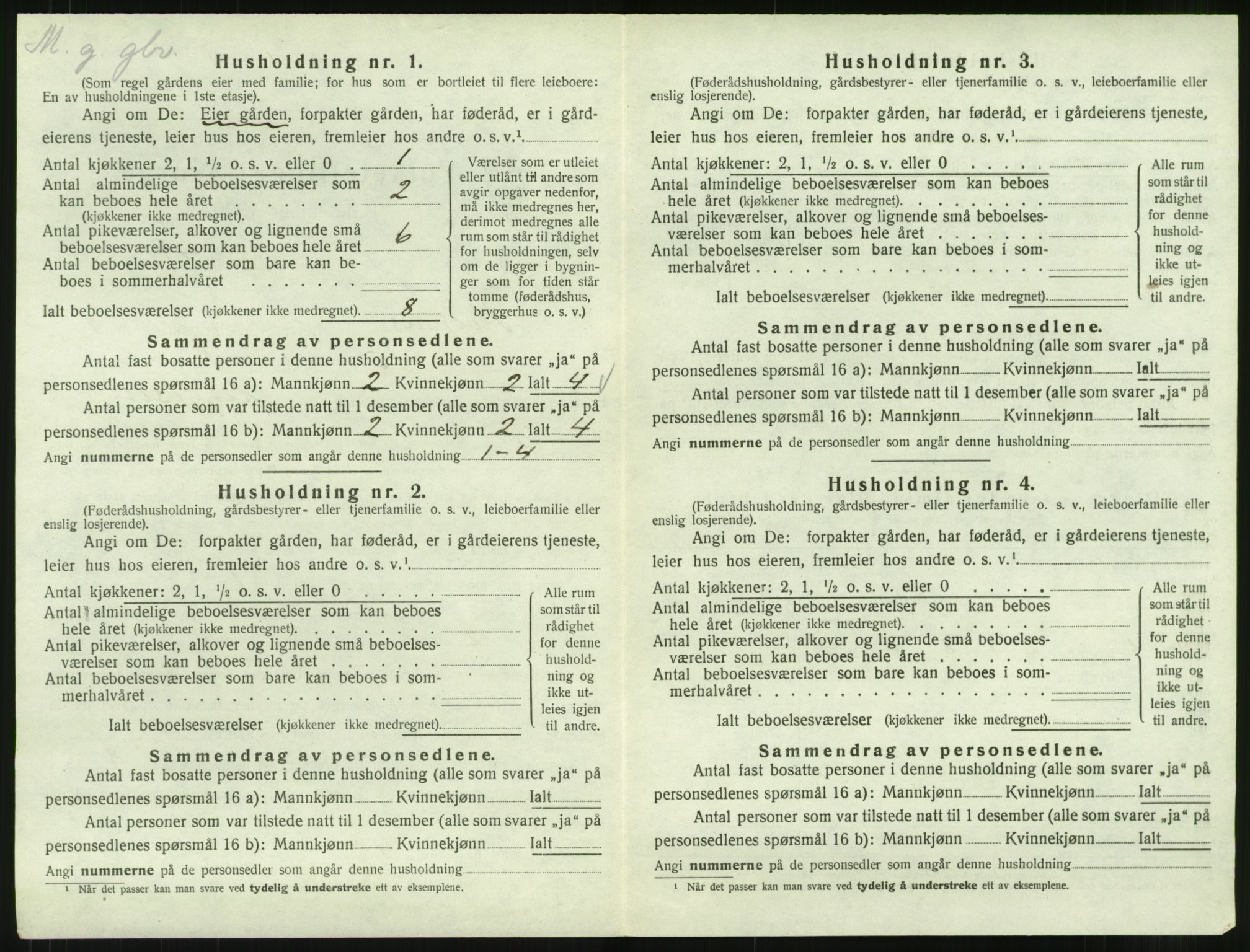 SAT, 1920 census for Kvernes, 1920, p. 112