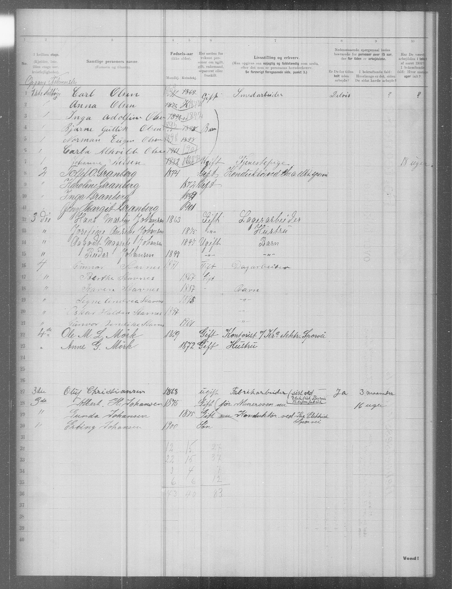 OBA, Municipal Census 1902 for Kristiania, 1902, p. 8295