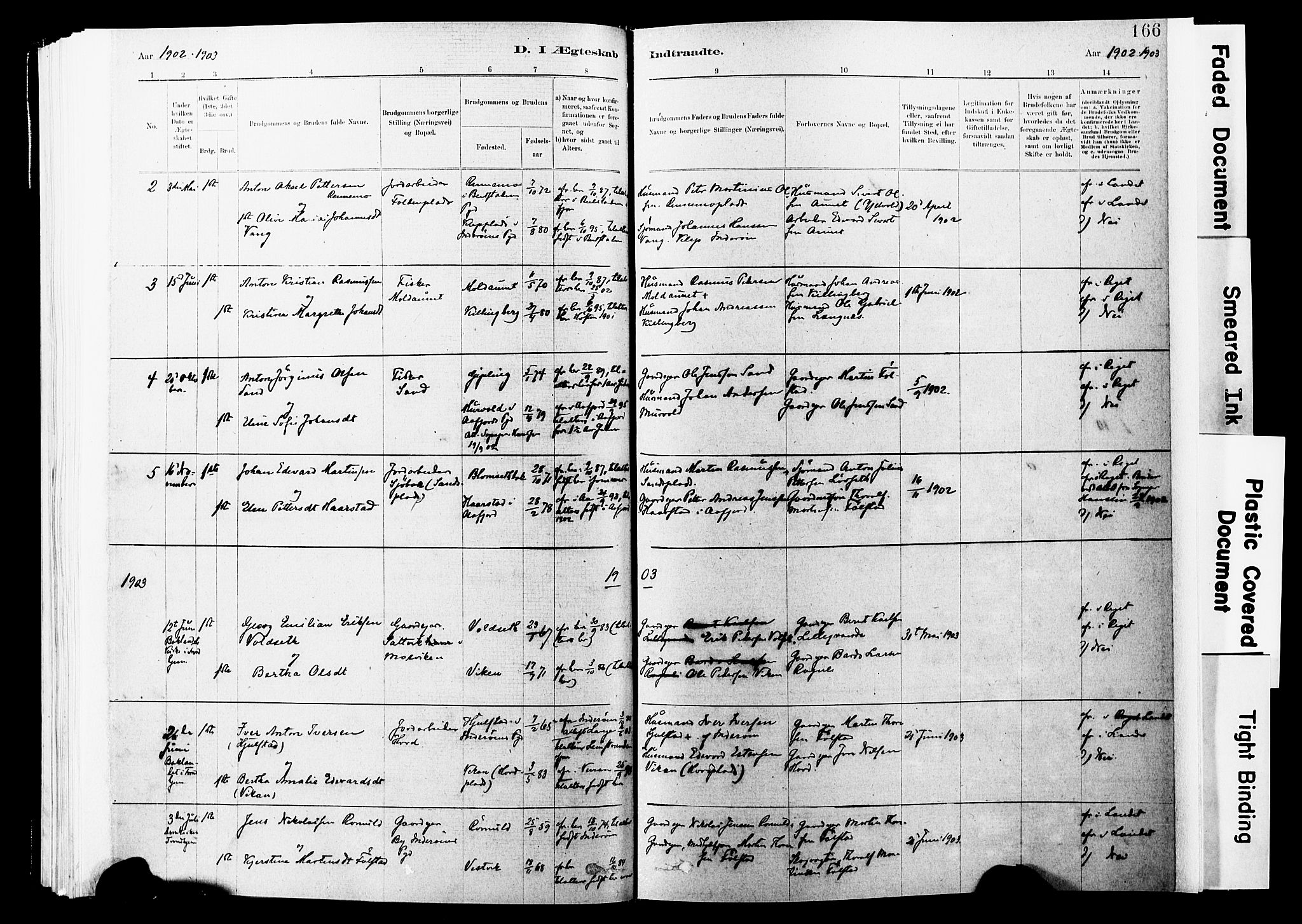 Ministerialprotokoller, klokkerbøker og fødselsregistre - Nord-Trøndelag, SAT/A-1458/744/L0420: Parish register (official) no. 744A04, 1882-1904, p. 166