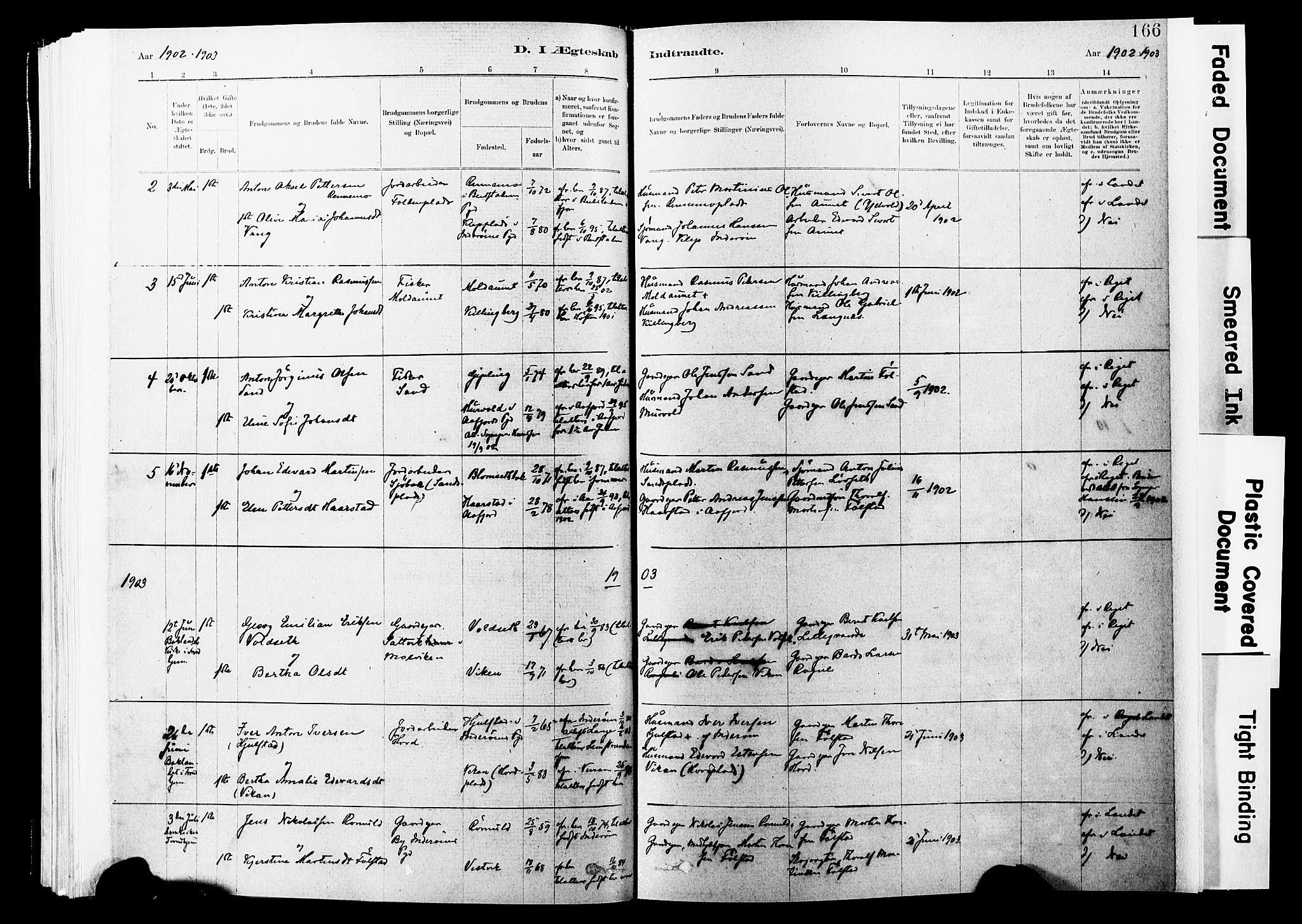 Ministerialprotokoller, klokkerbøker og fødselsregistre - Nord-Trøndelag, AV/SAT-A-1458/744/L0420: Parish register (official) no. 744A04, 1882-1904, p. 166