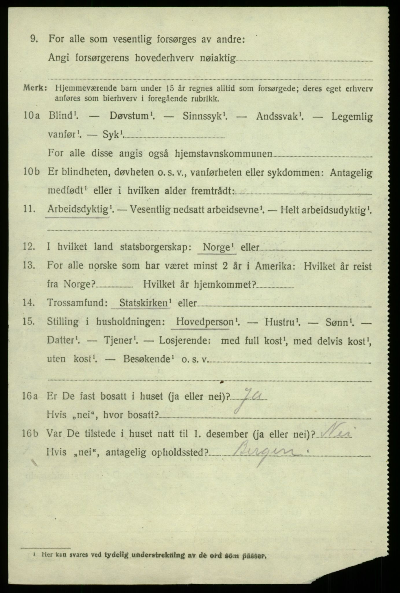 SAB, 1920 census for Hålandsdal, 1920, p. 241