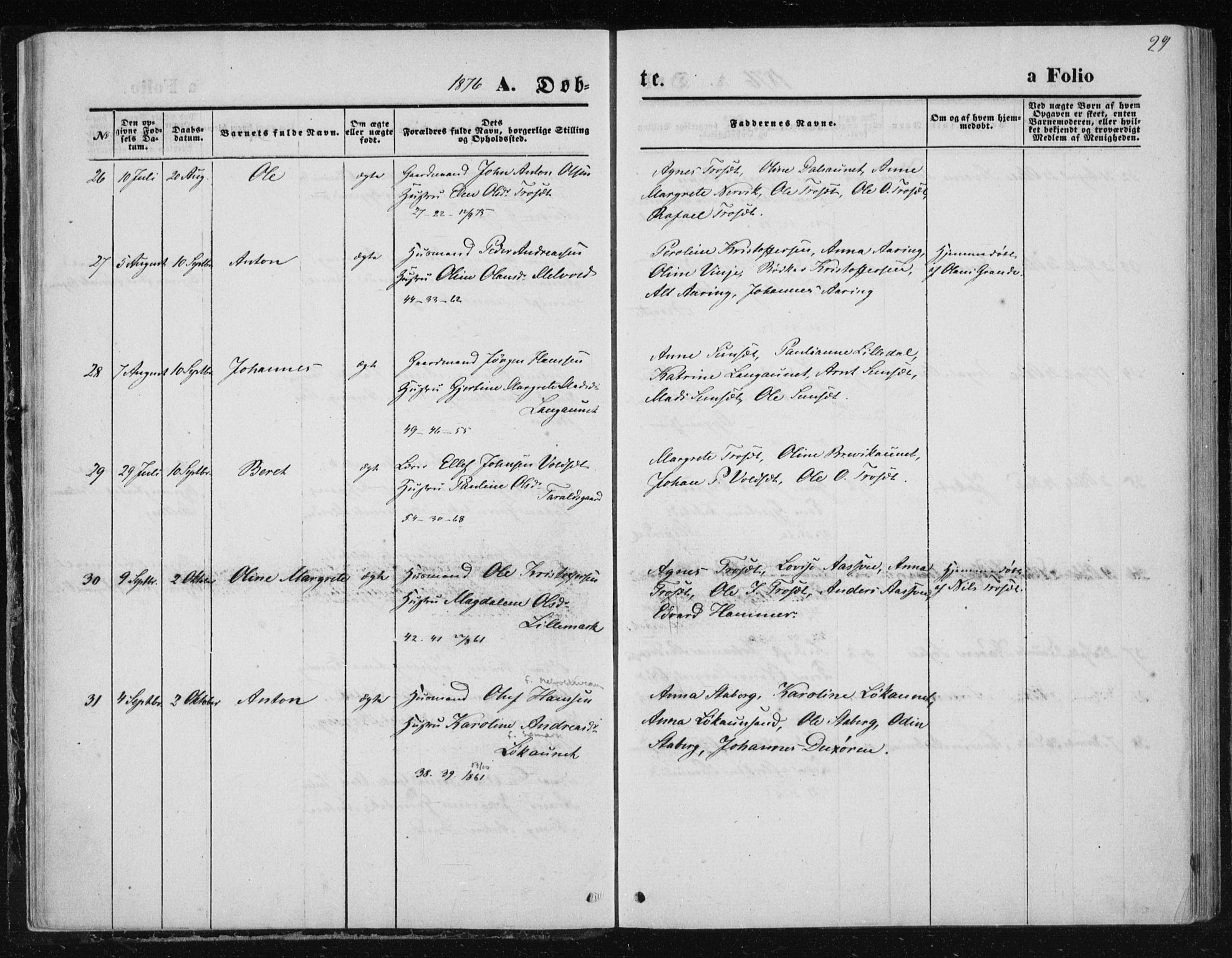 Ministerialprotokoller, klokkerbøker og fødselsregistre - Nord-Trøndelag, SAT/A-1458/733/L0324: Parish register (official) no. 733A03, 1870-1883, p. 29