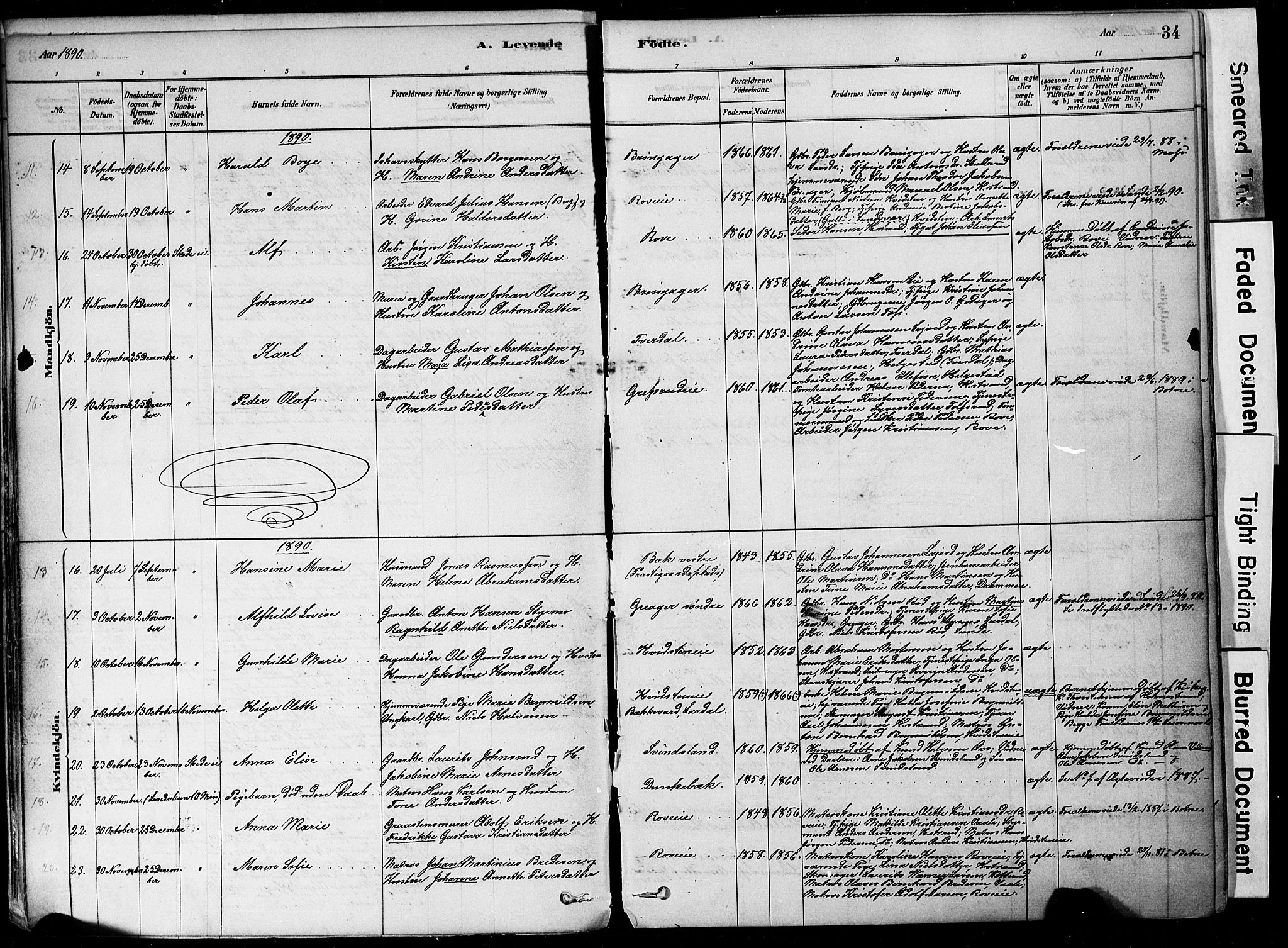 Botne kirkebøker, AV/SAKO-A-340/F/Fa/L0007: Parish register (official) no. I 7, 1878-1910, p. 34