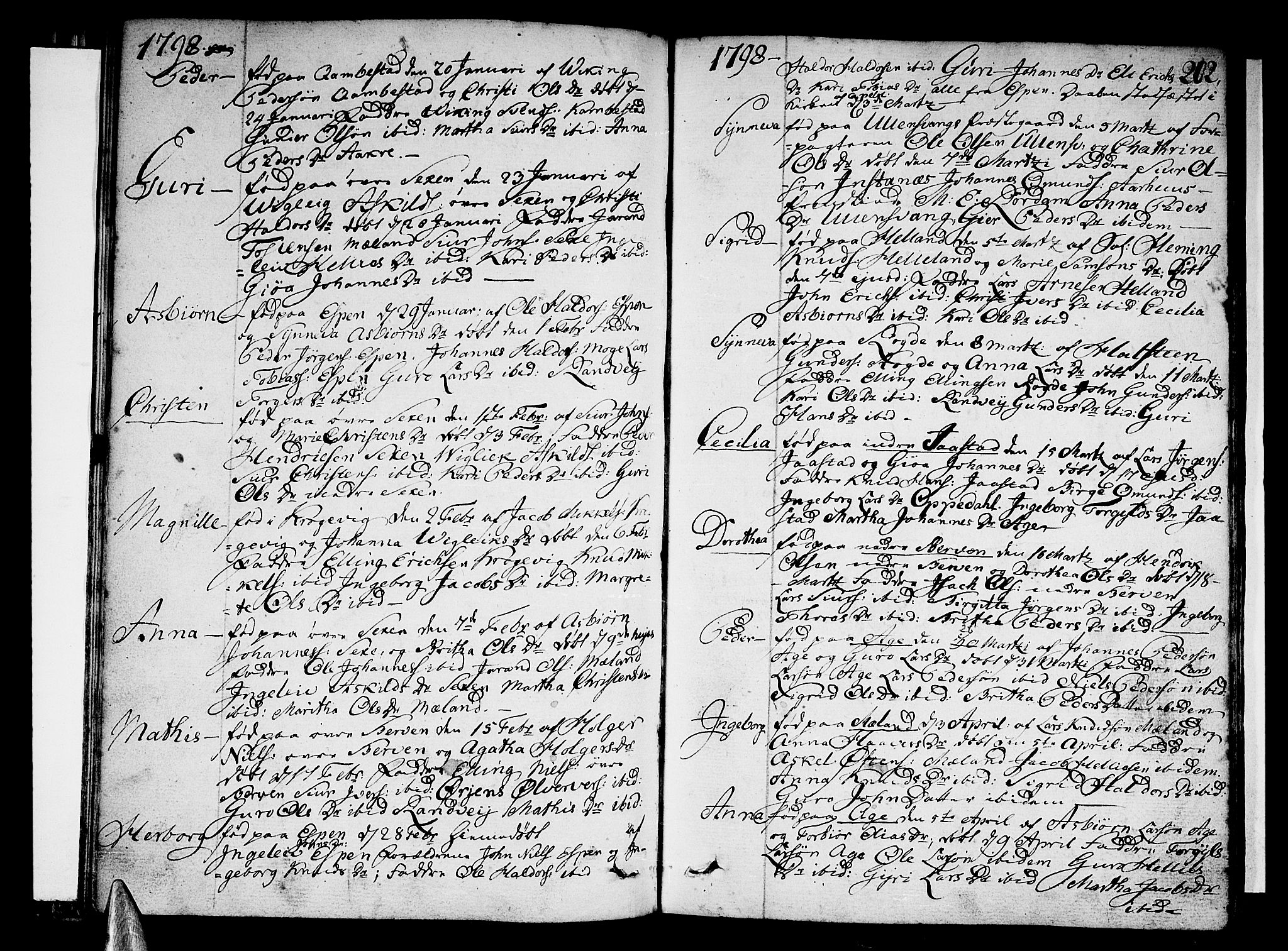 Ullensvang sokneprestembete, AV/SAB-A-78701/H/Haa: Parish register (official) no. A 7 /1, 1788-1804, p. 201-202