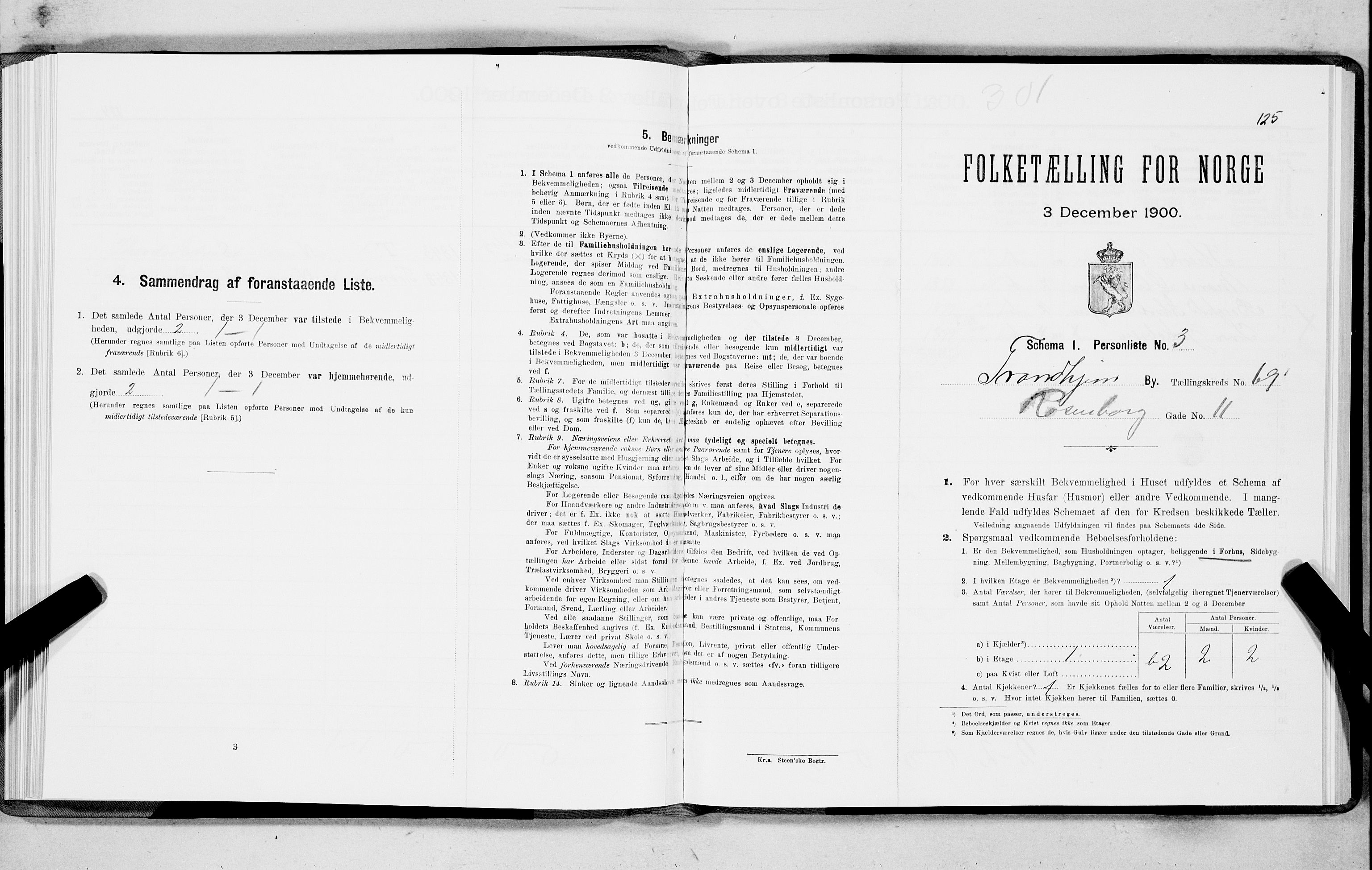 SAT, 1900 census for Trondheim, 1900, p. 12770