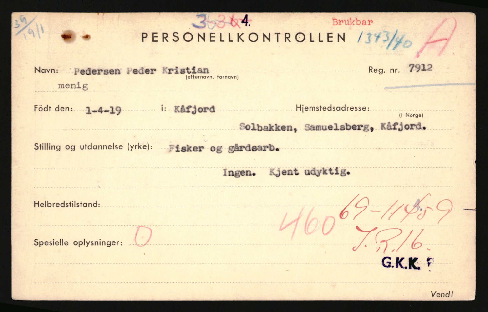 Forsvaret, Troms infanteriregiment nr. 16, AV/RA-RAFA-3146/P/Pa/L0024/0001: Rulleblad / Rulleblad for regimentets menige mannskaper, årsklasse 1940, 1940, p. 132