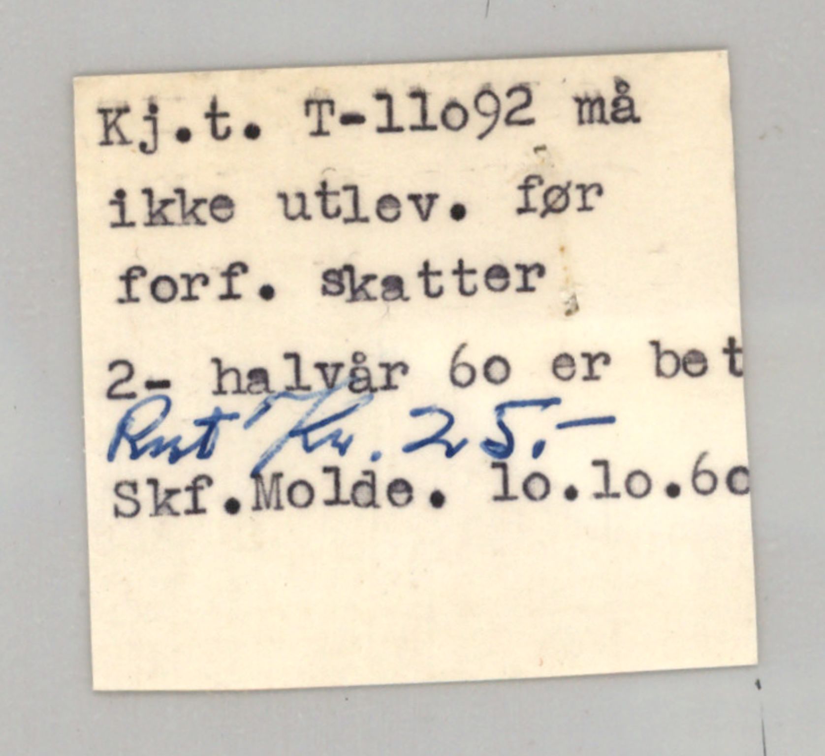 Møre og Romsdal vegkontor - Ålesund trafikkstasjon, AV/SAT-A-4099/F/Fe/L0026: Registreringskort for kjøretøy T 11046 - T 11160, 1927-1998, p. 1313