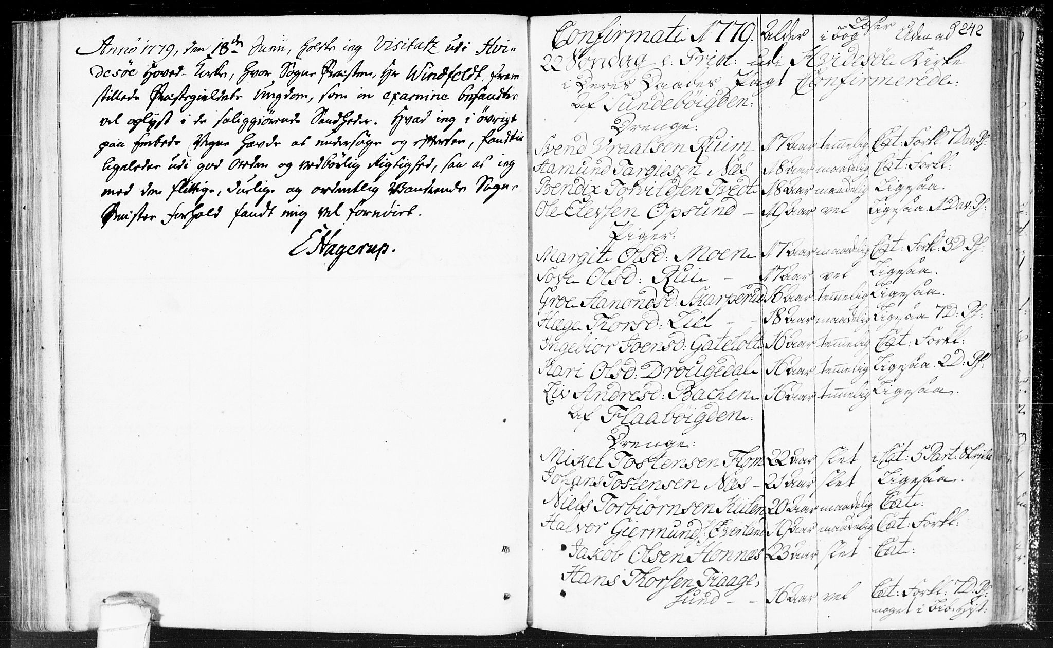Kviteseid kirkebøker, SAKO/A-276/F/Fa/L0002: Parish register (official) no. I 2, 1773-1786, p. 242