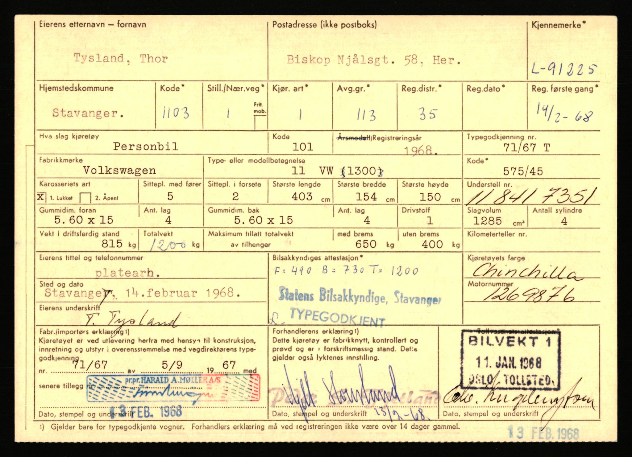 Stavanger trafikkstasjon, AV/SAST-A-101942/0/F/L0075: L-88800 - L-92499, 1930-1971, p. 1572