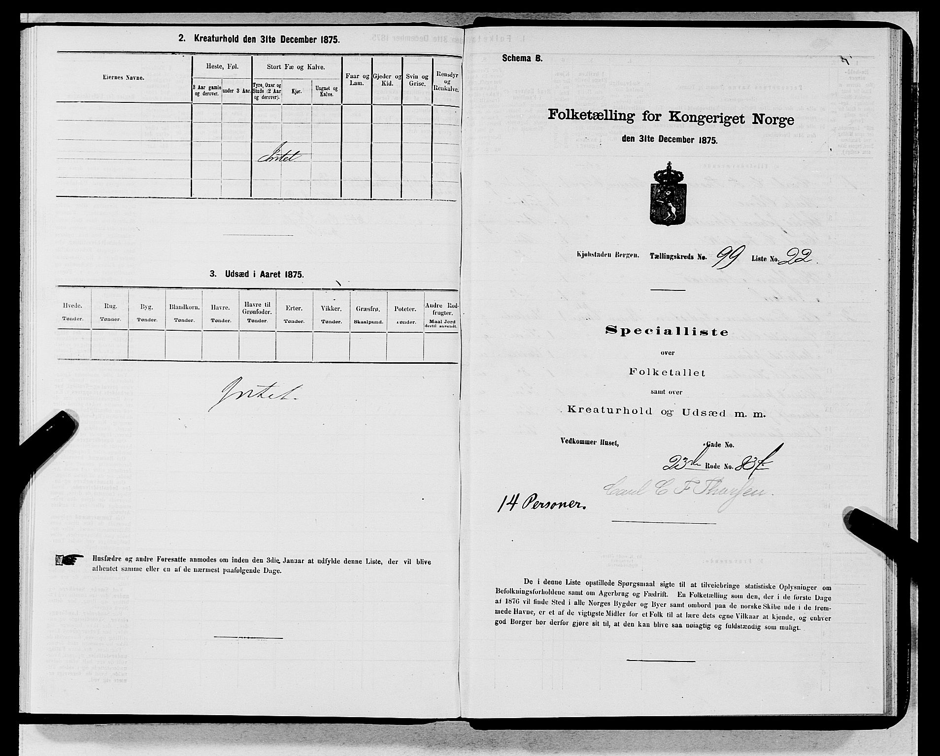 SAB, 1875 census for 1301 Bergen, 1875, p. 5387