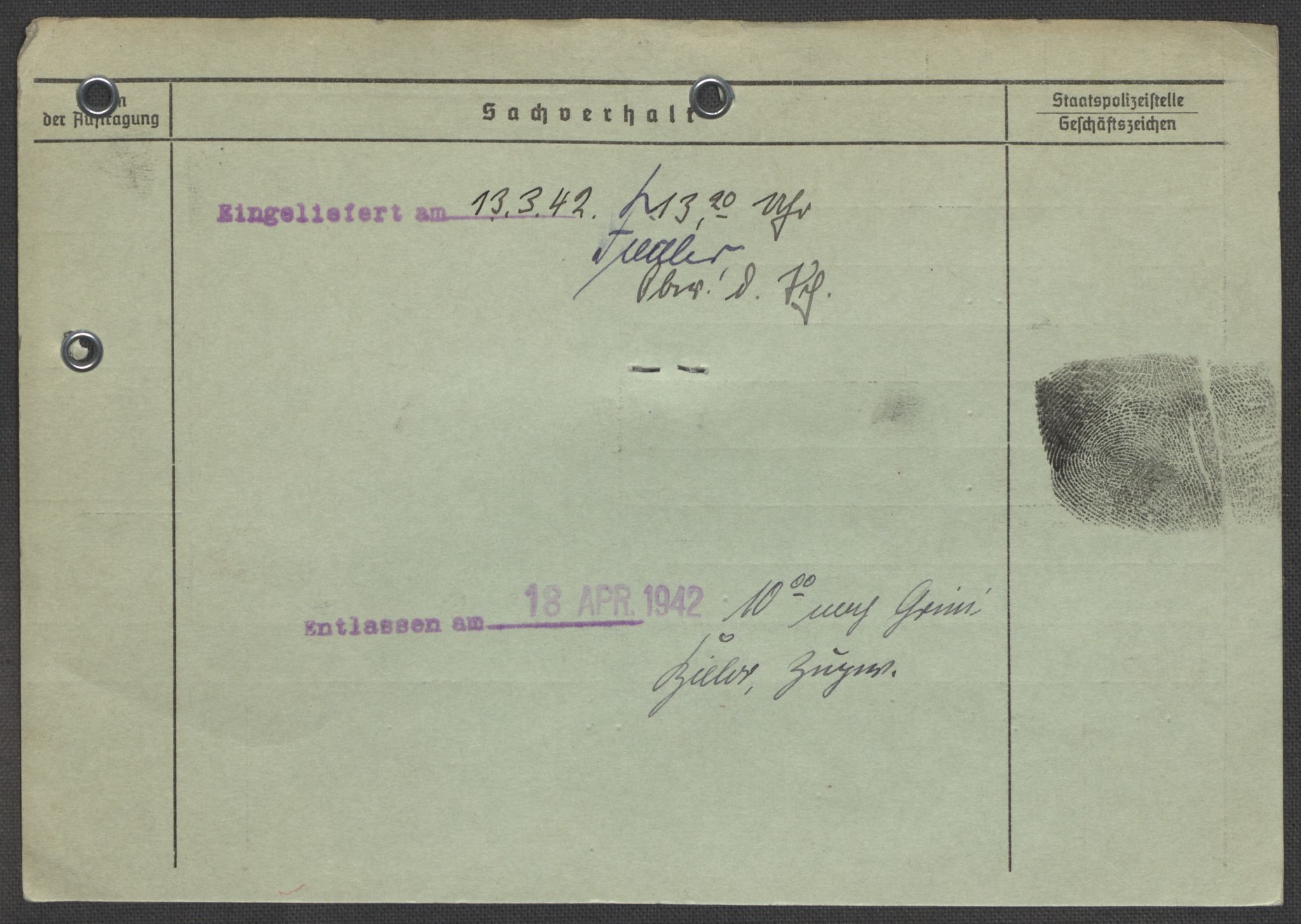 Befehlshaber der Sicherheitspolizei und des SD, AV/RA-RAFA-5969/E/Ea/Eaa/L0002: Register over norske fanger i Møllergata 19: Bj-Eng, 1940-1945, p. 1124