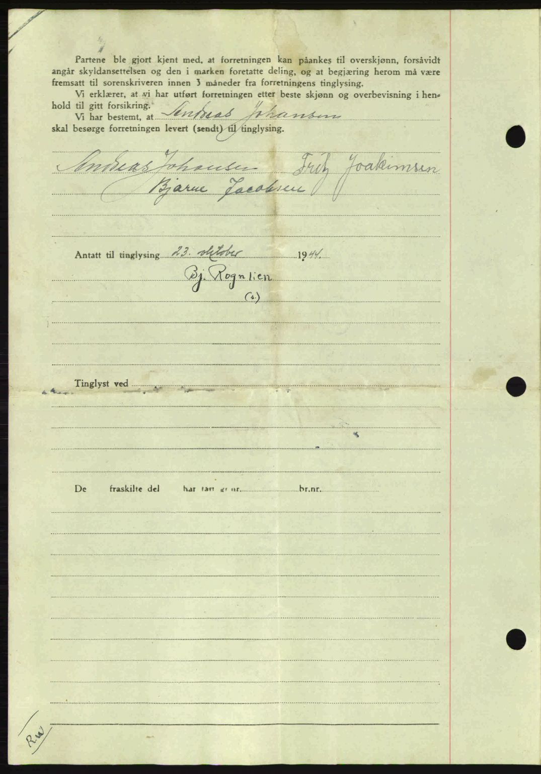 Salten sorenskriveri, AV/SAT-A-4578/1/2/2C: Mortgage book no. A14-15, 1943-1945, Diary no: : 2326/1944