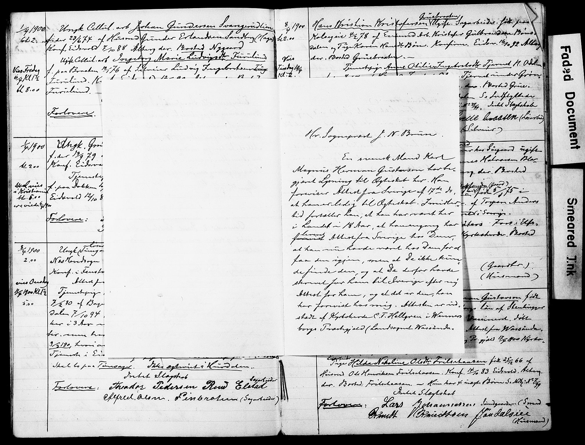 Eidsvoll prestekontor Kirkebøker, AV/SAO-A-10888/H/Ha/L0003: Banns register no. 3, 1899-1905