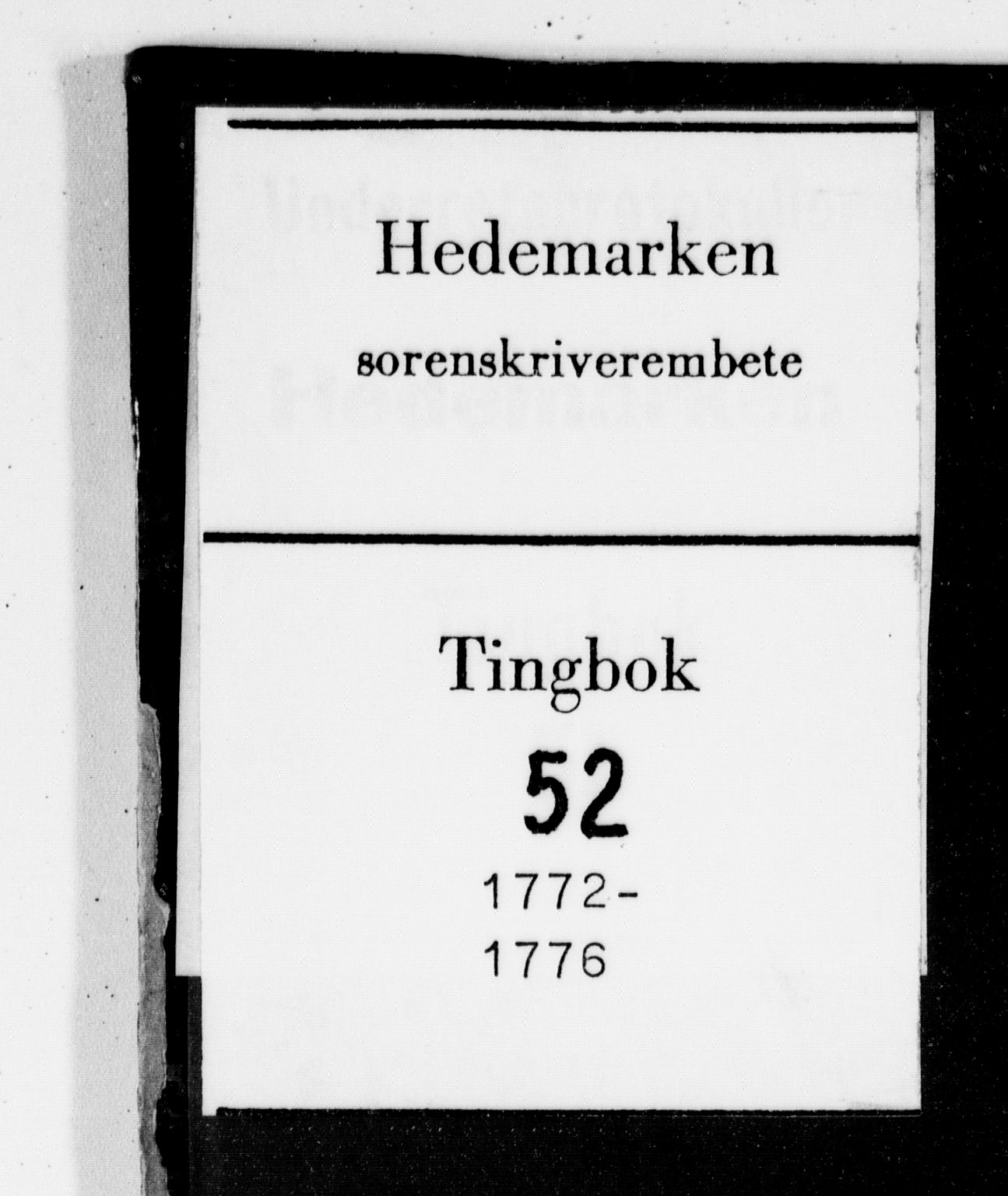 Hedemarken sorenskriveri, AV/SAH-TING-034/G/Gb/L0052: Tingbok, 1772-1776