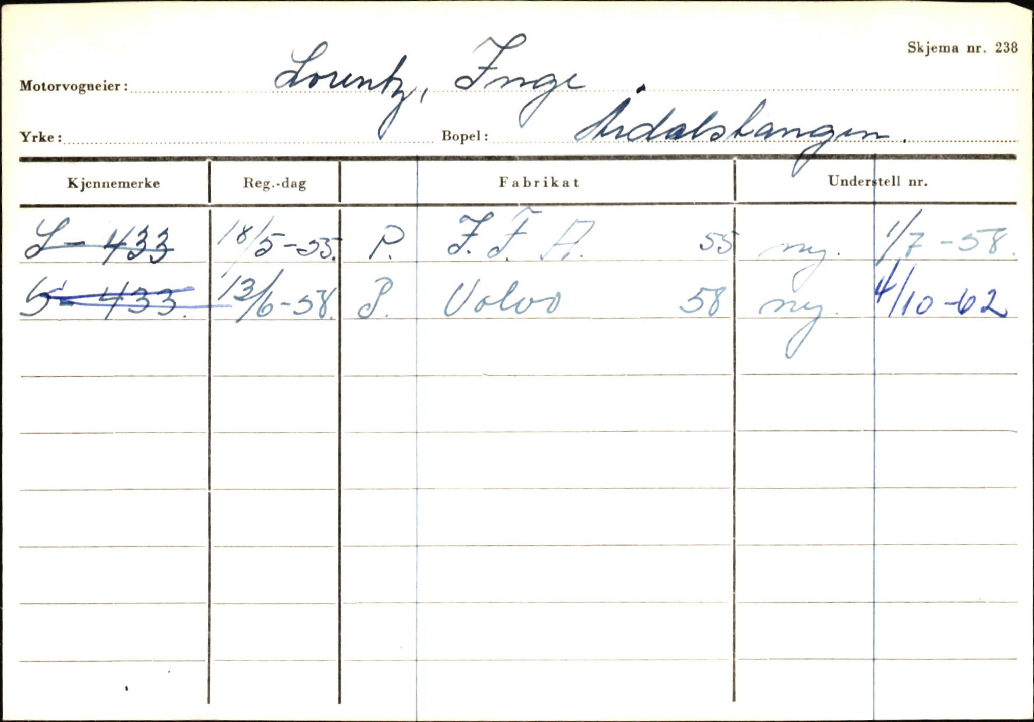 Statens vegvesen, Sogn og Fjordane vegkontor, AV/SAB-A-5301/4/F/L0145: Registerkort Vågsøy S-Å. Årdal I-P, 1945-1975, p. 1483