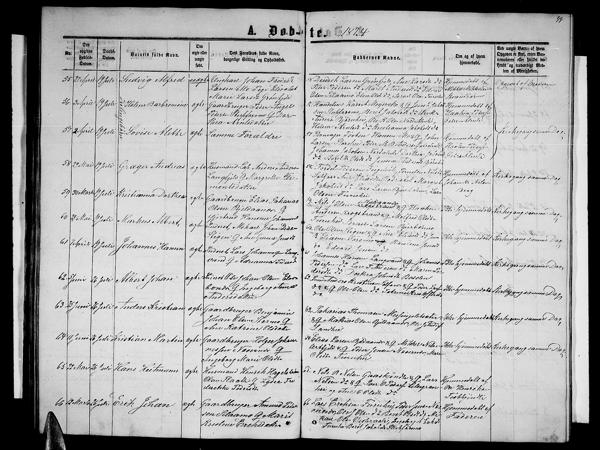 Ministerialprotokoller, klokkerbøker og fødselsregistre - Nordland, AV/SAT-A-1459/827/L0415: Parish register (copy) no. 827C04, 1864-1886, p. 99