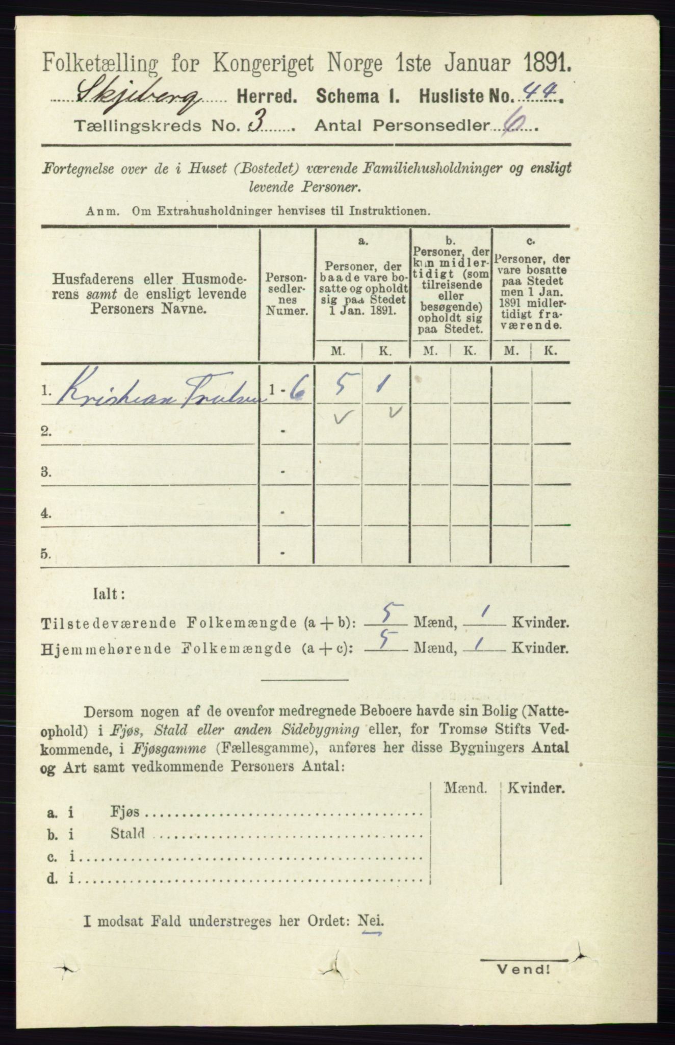 RA, 1891 census for 0115 Skjeberg, 1891, p. 1477