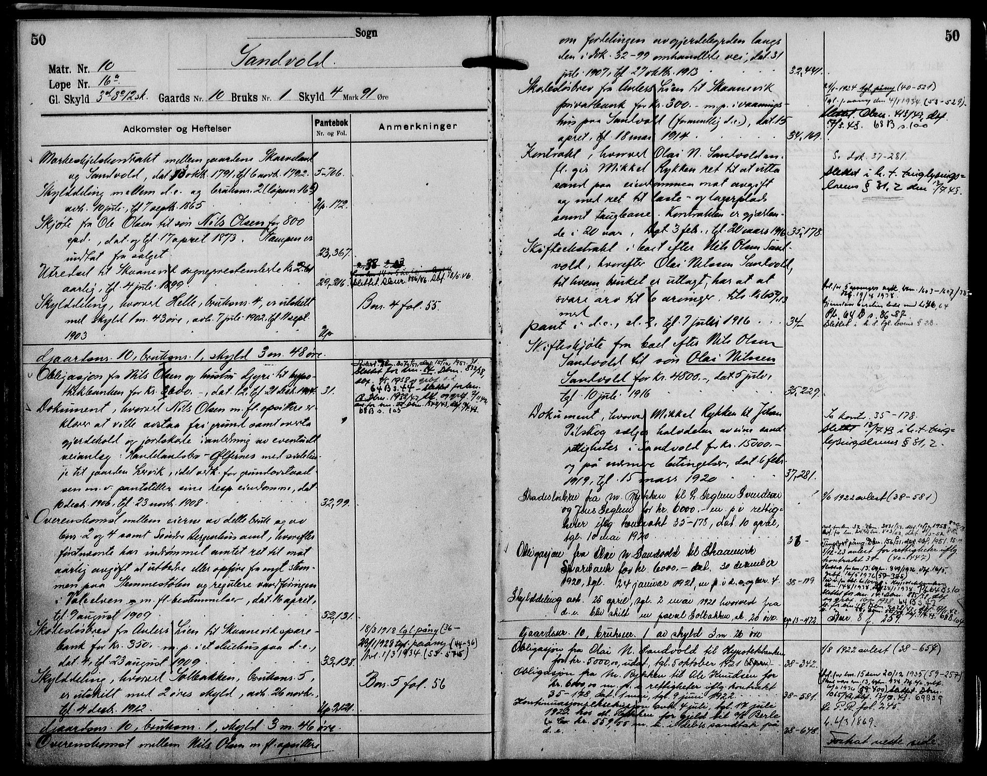 Sunnhordland sorenskrivar, AV/SAB-A-2401/1/G/Ga/Gaf/L0005: Mortgage register no. II.A.f.5, 1918-1955, p. 50