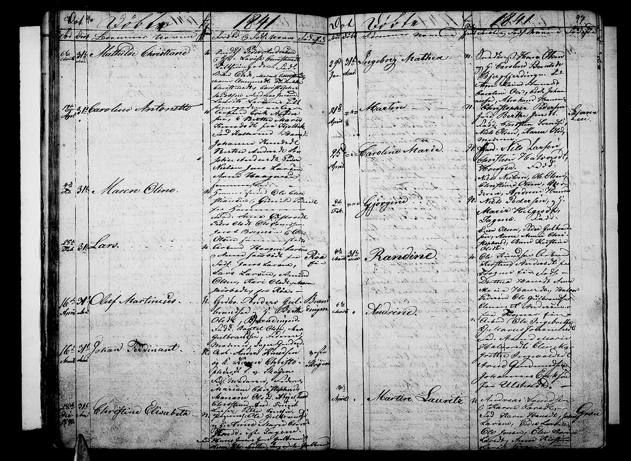 Aker prestekontor kirkebøker, AV/SAO-A-10861/G/L0007: Parish register (copy) no. 7, 1838-1846, p. 96-97