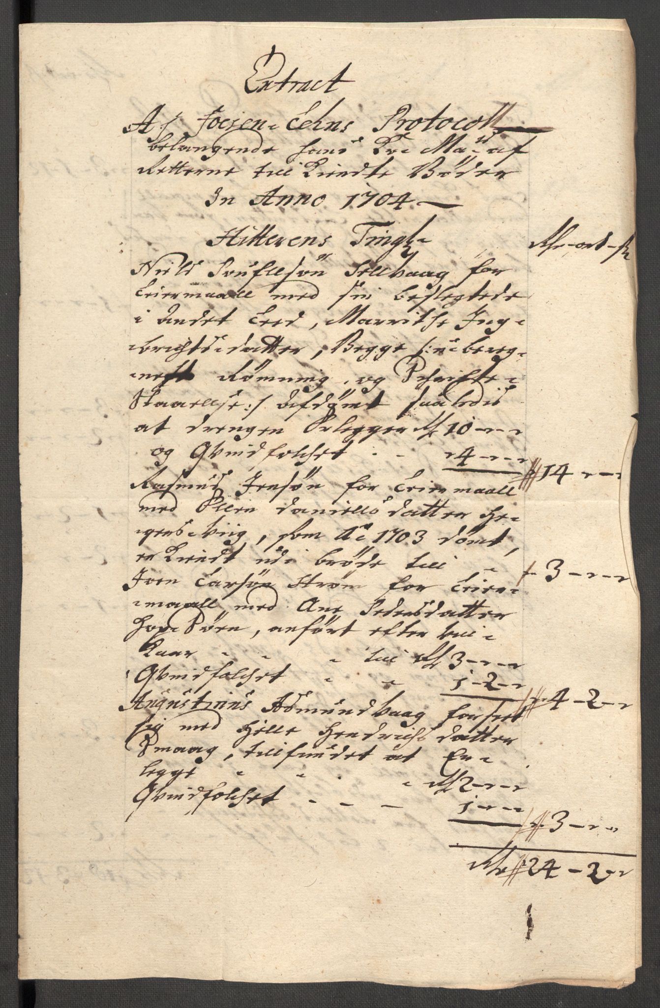 Rentekammeret inntil 1814, Reviderte regnskaper, Fogderegnskap, AV/RA-EA-4092/R57/L3856: Fogderegnskap Fosen, 1704-1705, p. 46