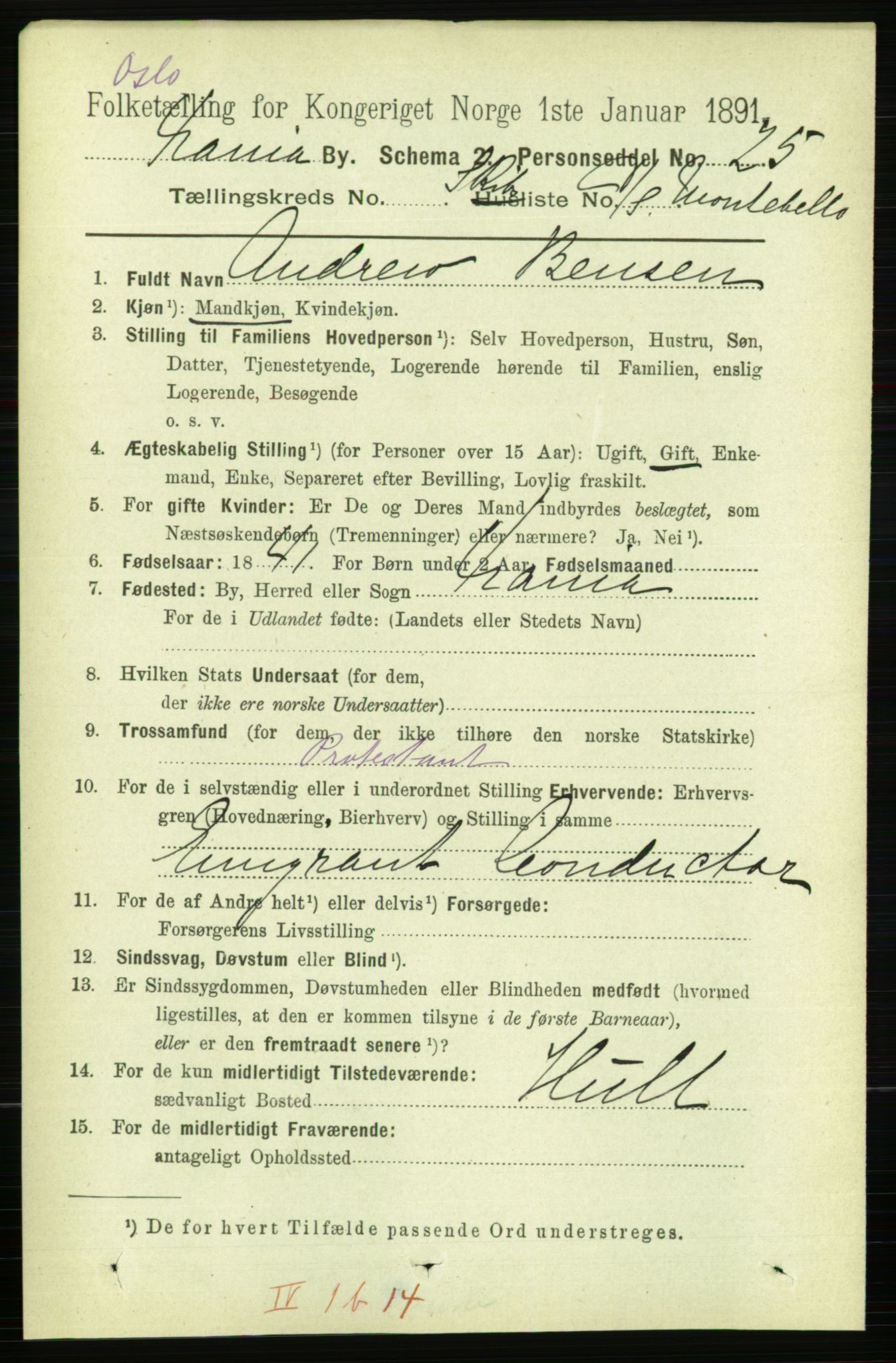 RA, 1891 census for 0301 Kristiania, 1891, p. 122788