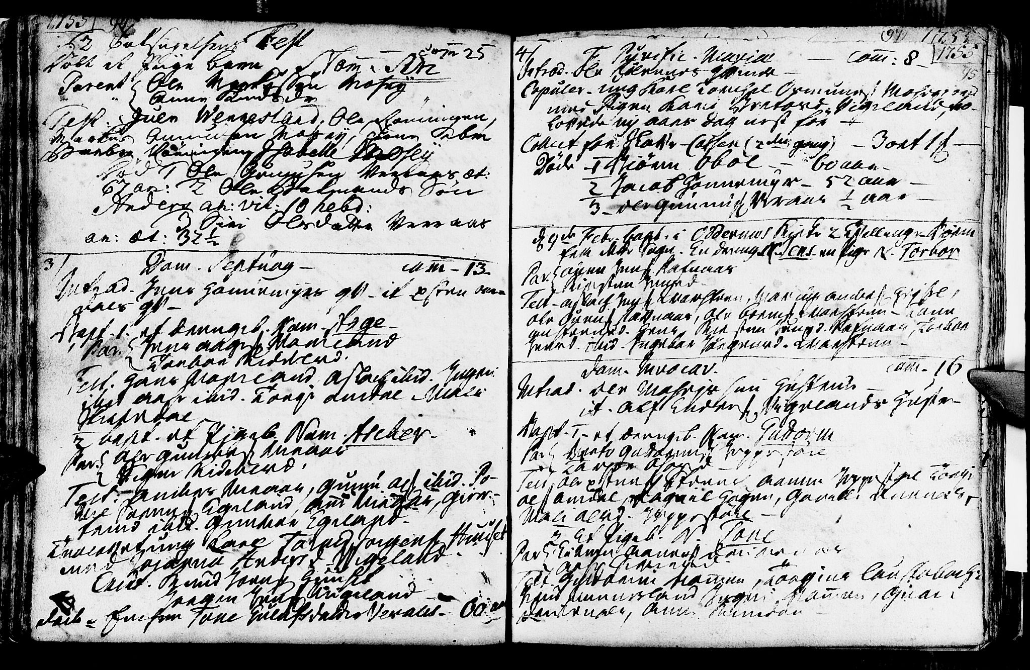 Vennesla sokneprestkontor, AV/SAK-1111-0045/Fa/Fab/L0001: Parish register (official) no. A 1, 1741-1794, p. 94-95