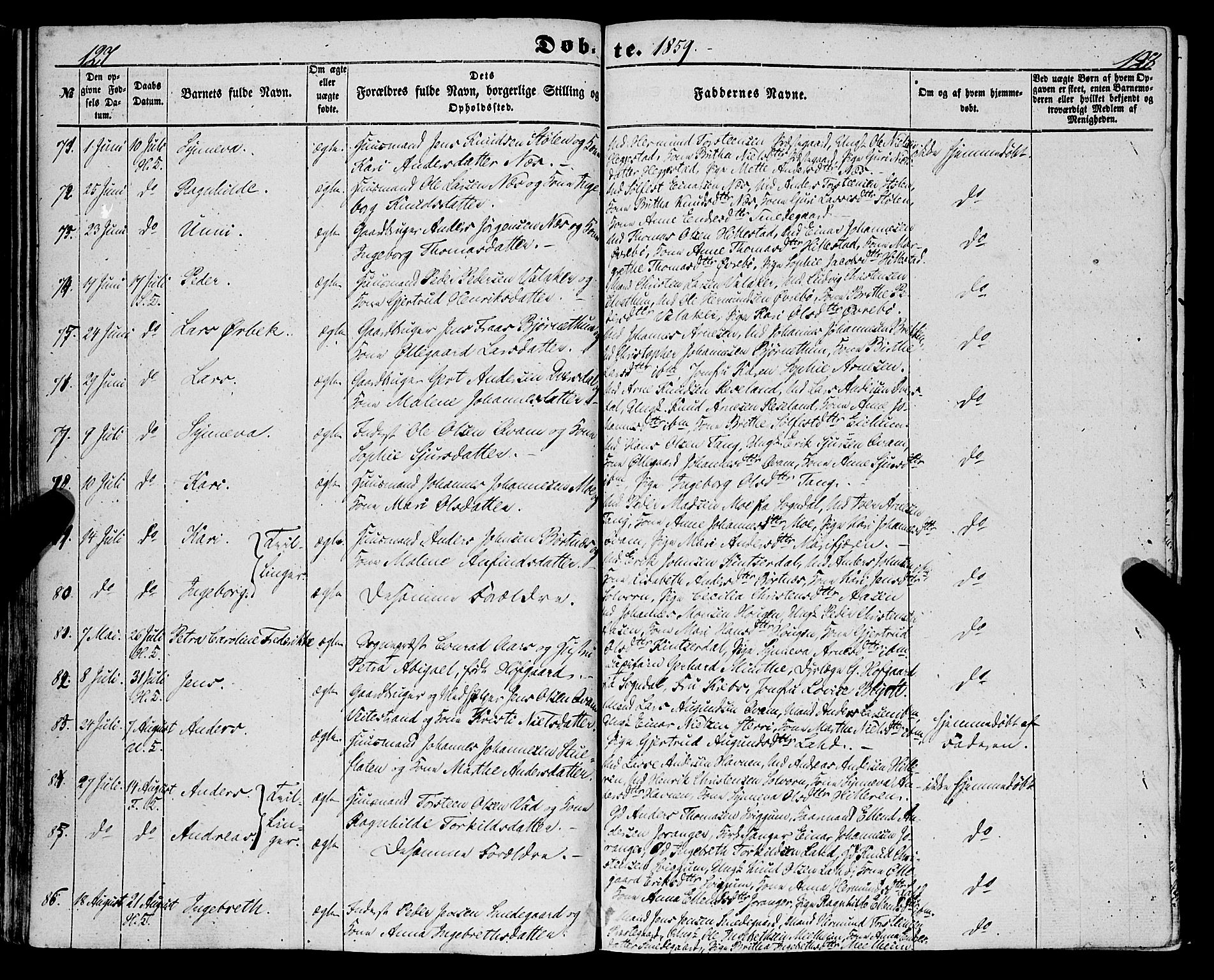 Hafslo sokneprestembete, SAB/A-80301/H/Haa/Haaa/L0009: Parish register (official) no. A 9, 1852-1873, p. 127-128