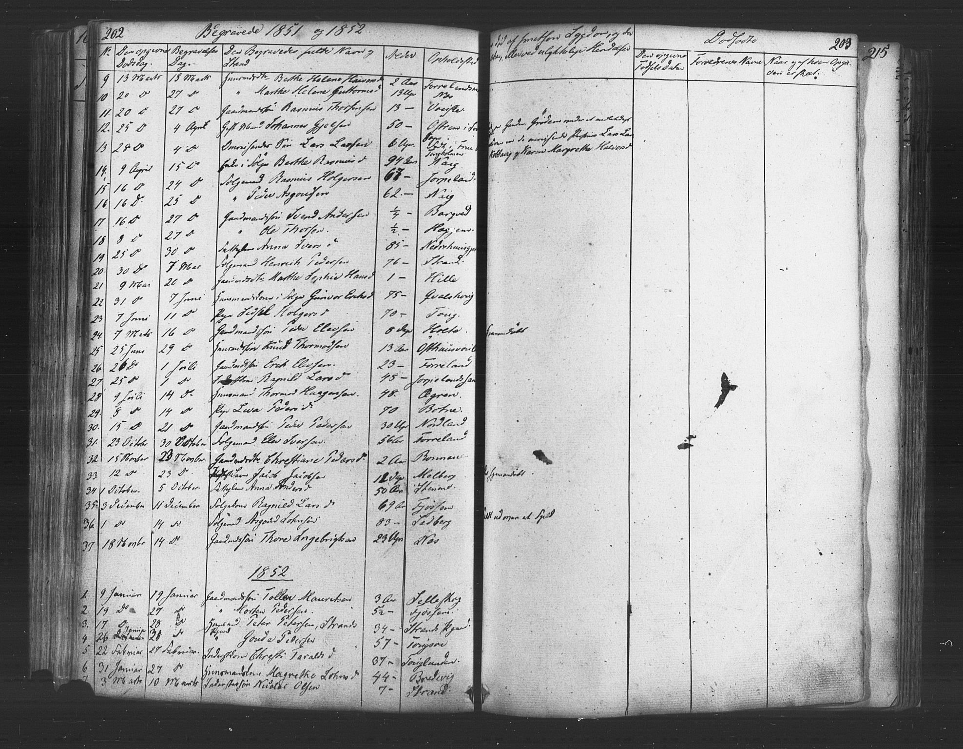 Strand sokneprestkontor, SAST/A-101828/H/Ha/Haa/L0006: Parish register (official) no. A 6, 1834-1854, p. 202-203