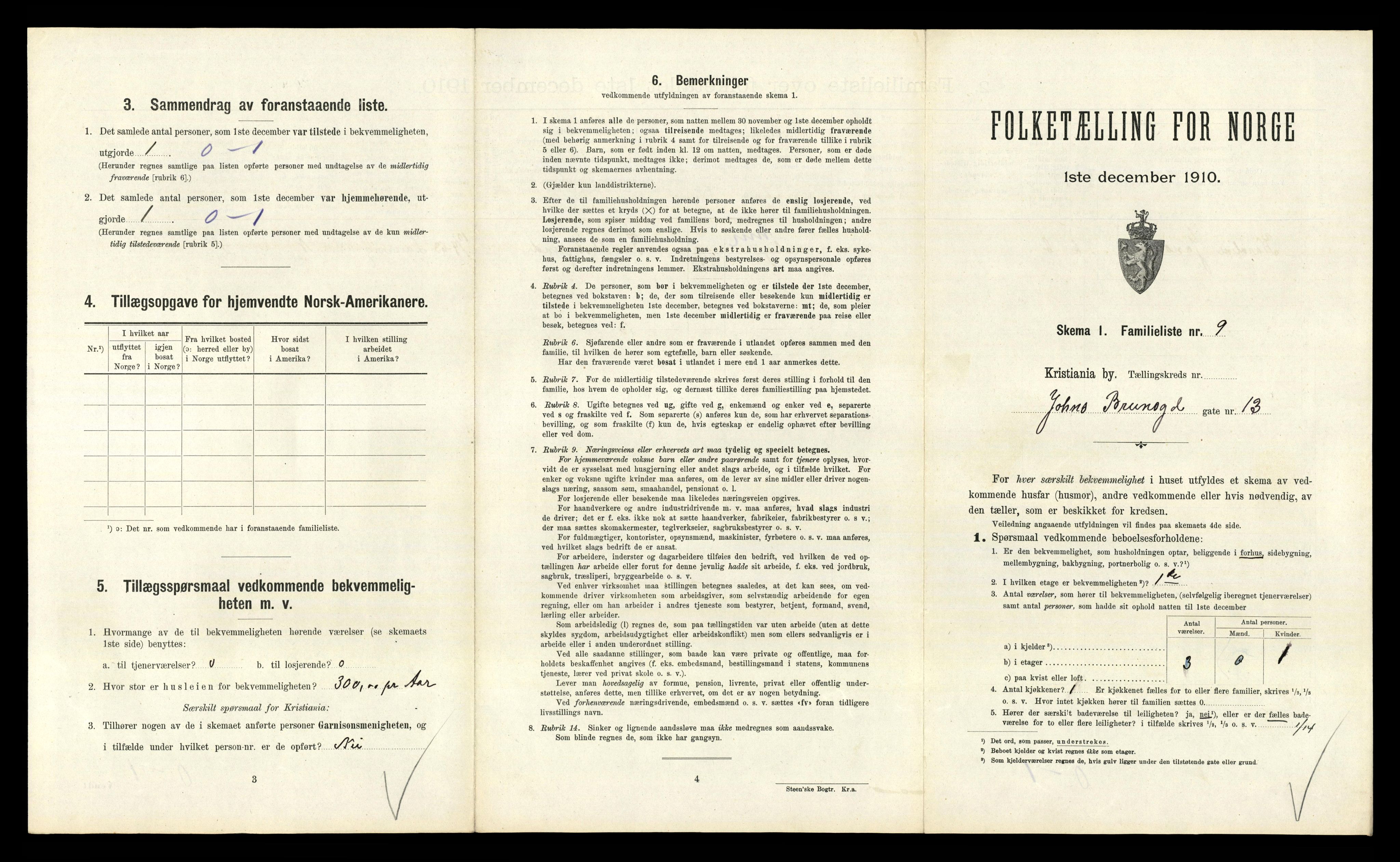 RA, 1910 census for Kristiania, 1910, p. 46233