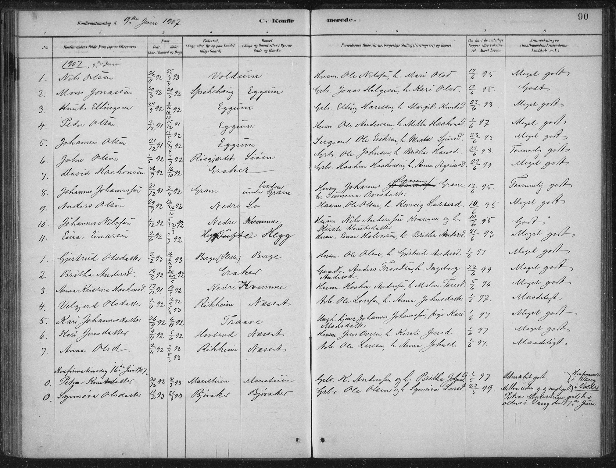 Lærdal sokneprestembete, SAB/A-81201: Parish register (official) no. C  1, 1878-1911, p. 90
